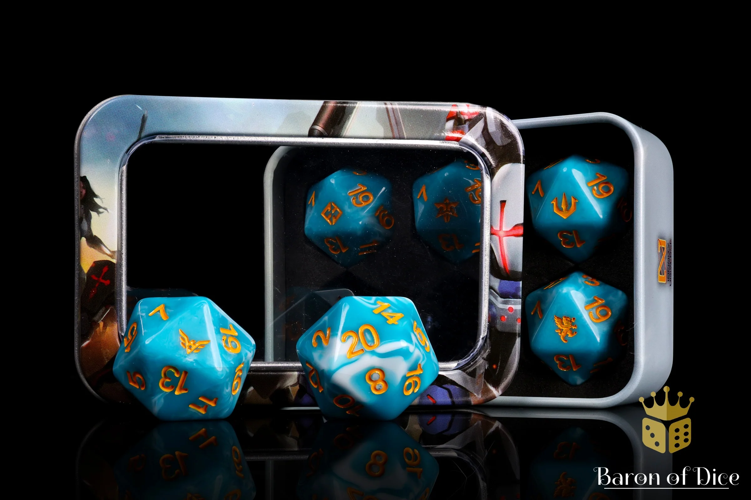 Infinity: PanOceania - Kestrel Colonial Force | Blue - Official Dice Set - Image 2
