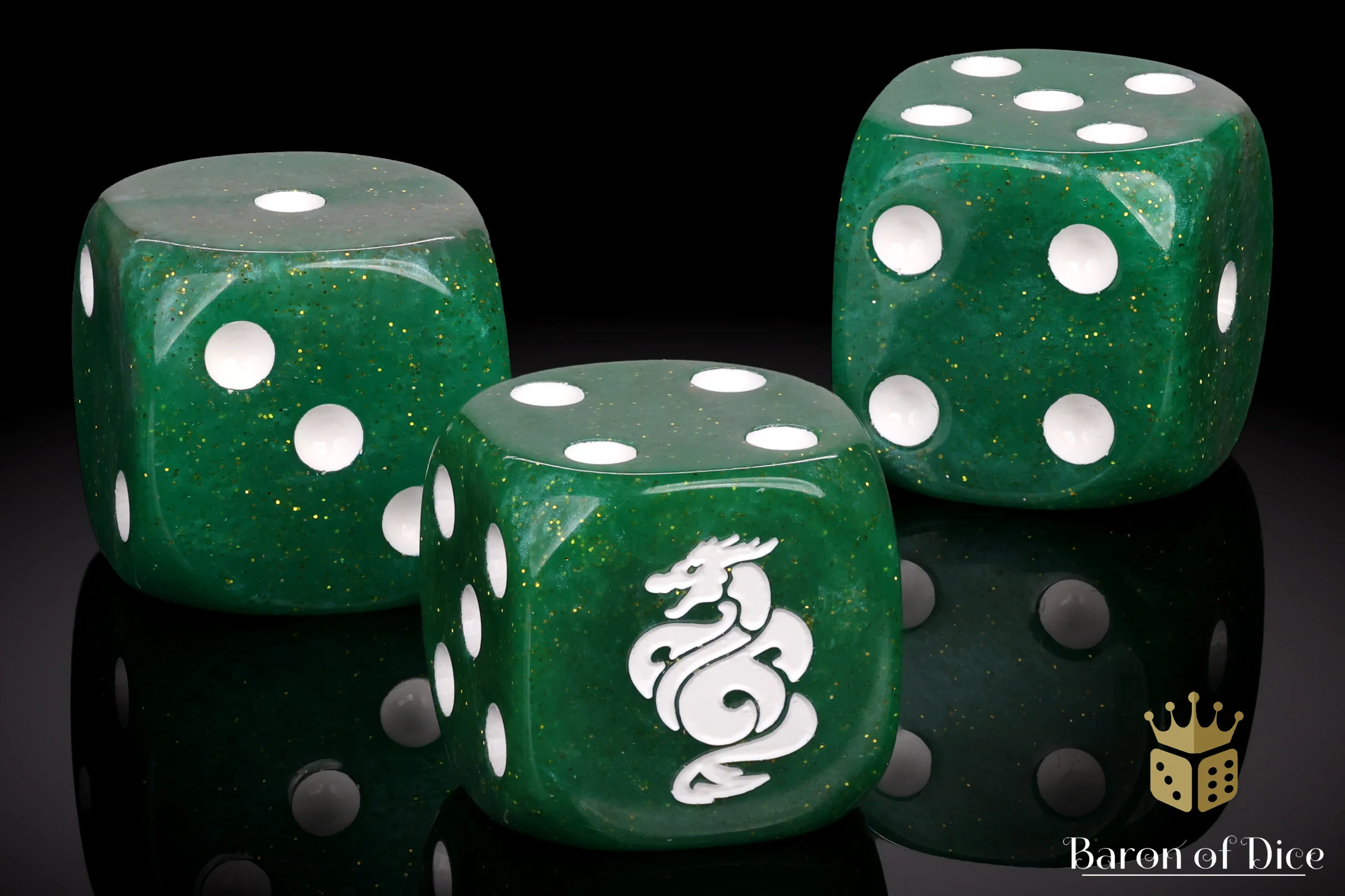 Jade Dragon Dice | Shimmering Jade - Image 3