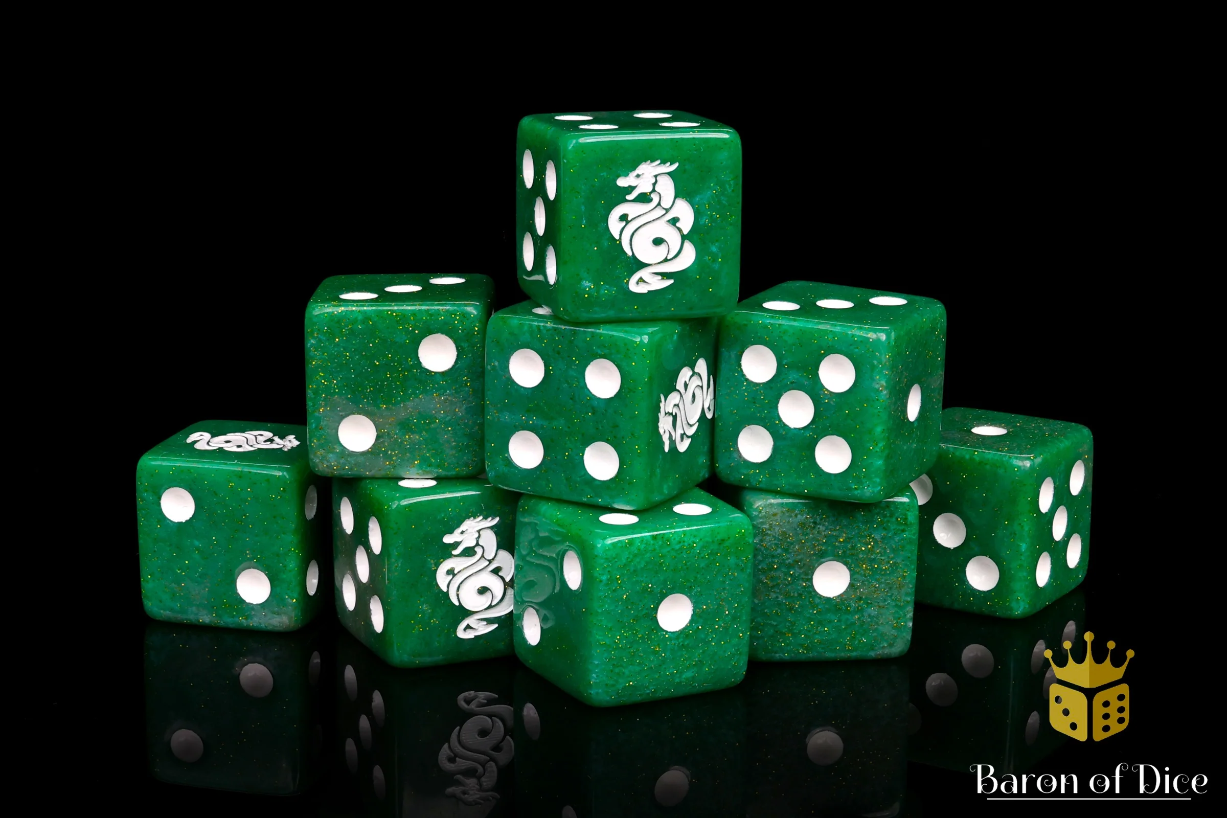 Jade Dragon Dice | Shimmering Jade - Image 5