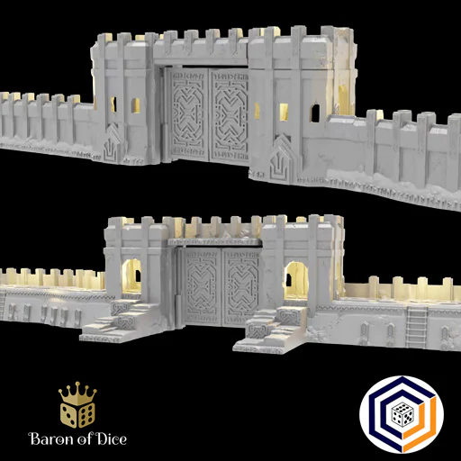 Kingdom of Durak Deep Dwarven Walls And Gate (STL File) - Image 5