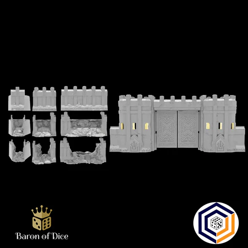 Kingdom of Durak Deep Dwarven Walls And Gate (STL File) - Image 6