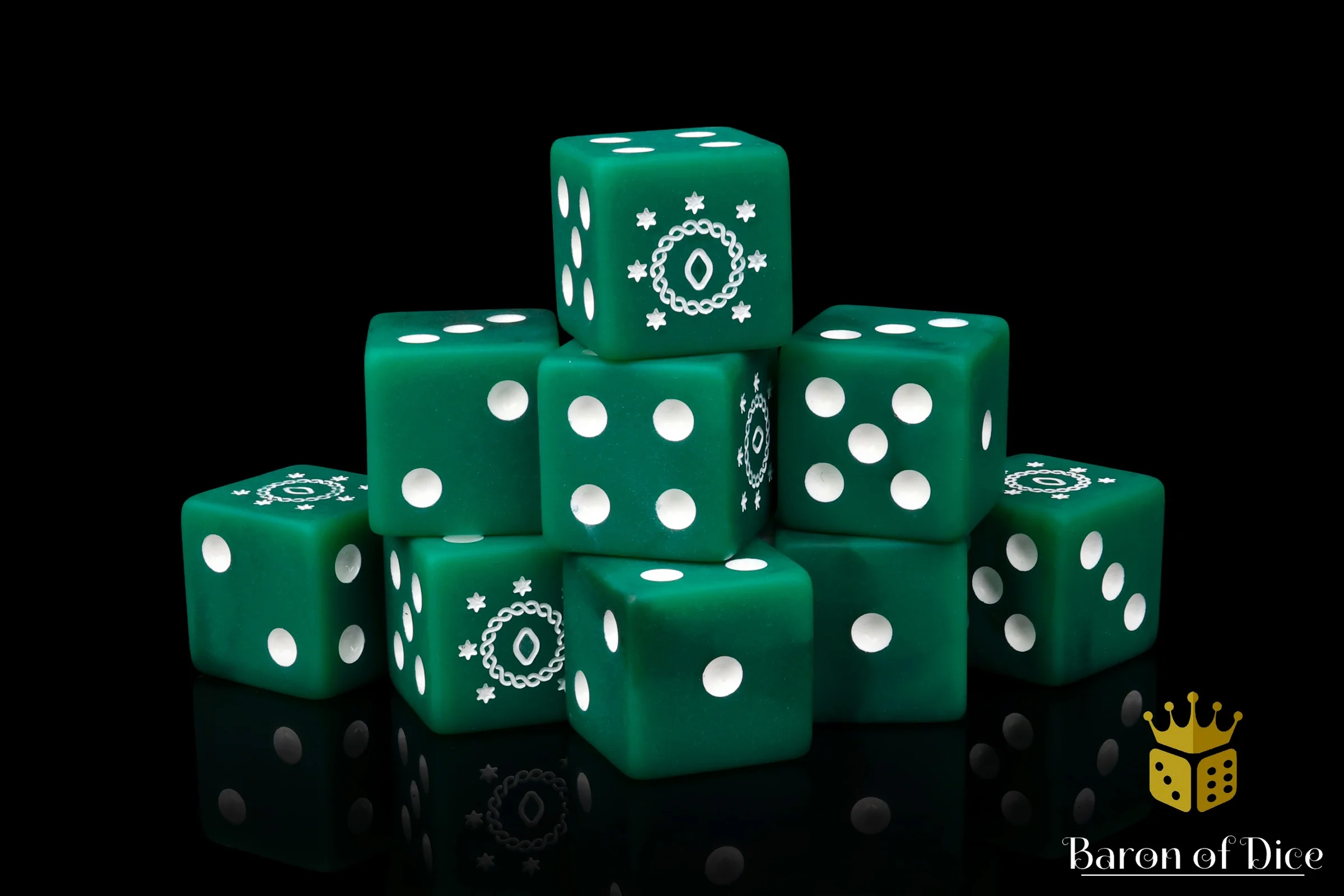 Green Kingdom, Square 16mm Dice - Image 3