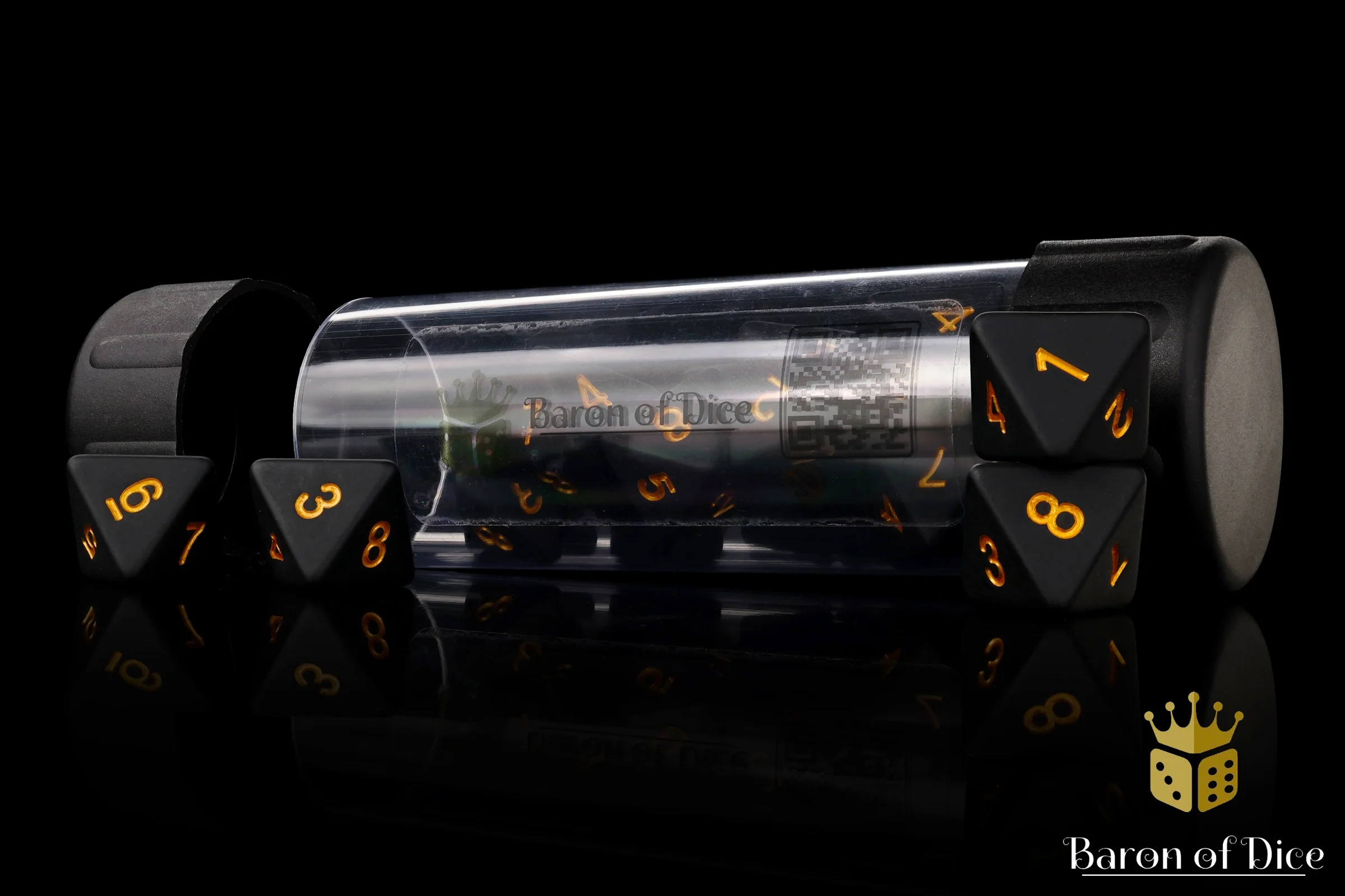 Matte Black D8 Dice - Image 2