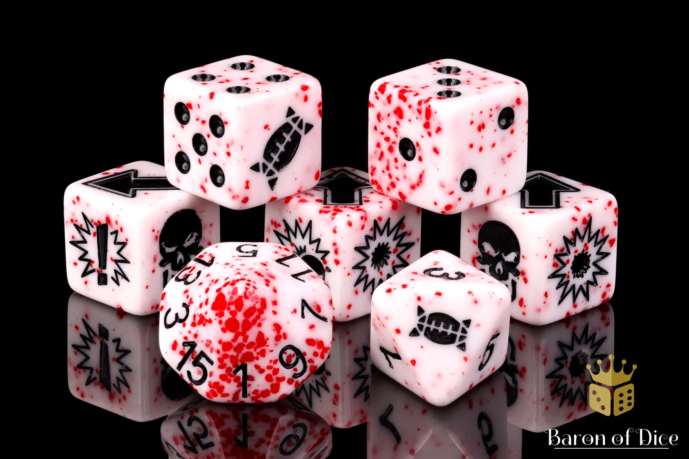 Murderous - Bloody Football Dice (Set of 7) - Image 3