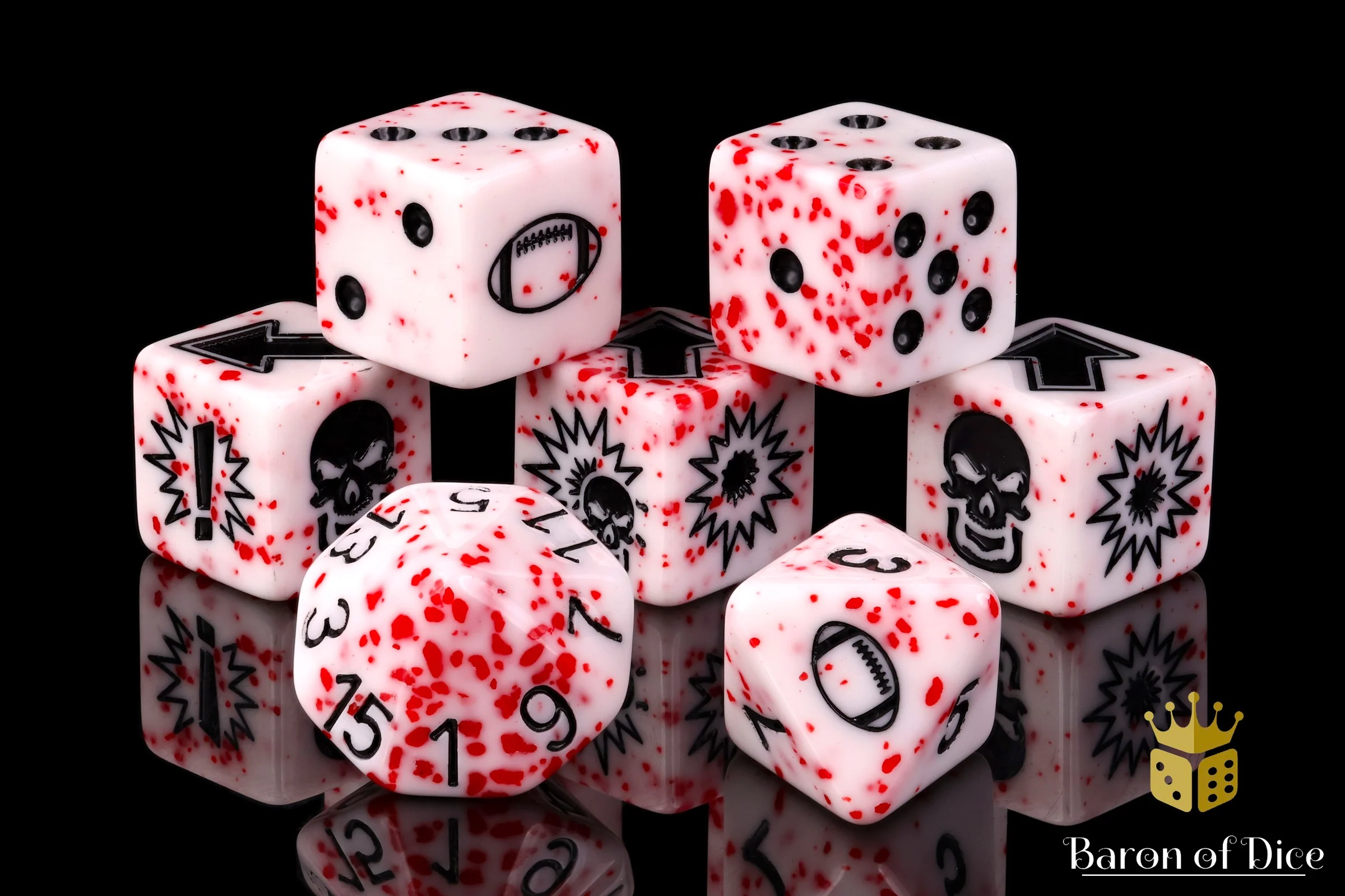 Murderous - Bloody Football Dice (Set of 7) - Image 5