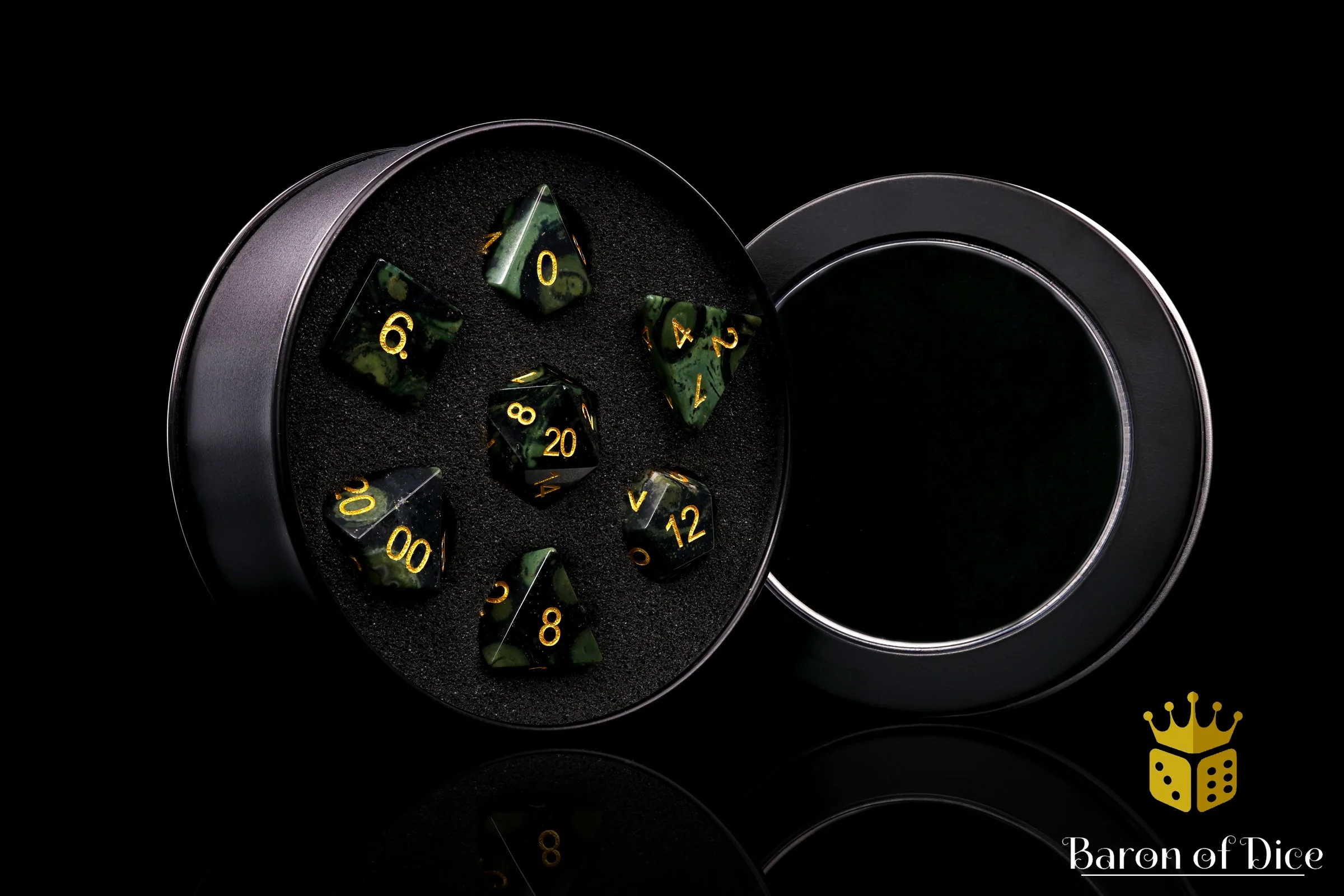 Natural Warp Stone RPG Dice Set - 7 Pieces - Image 3