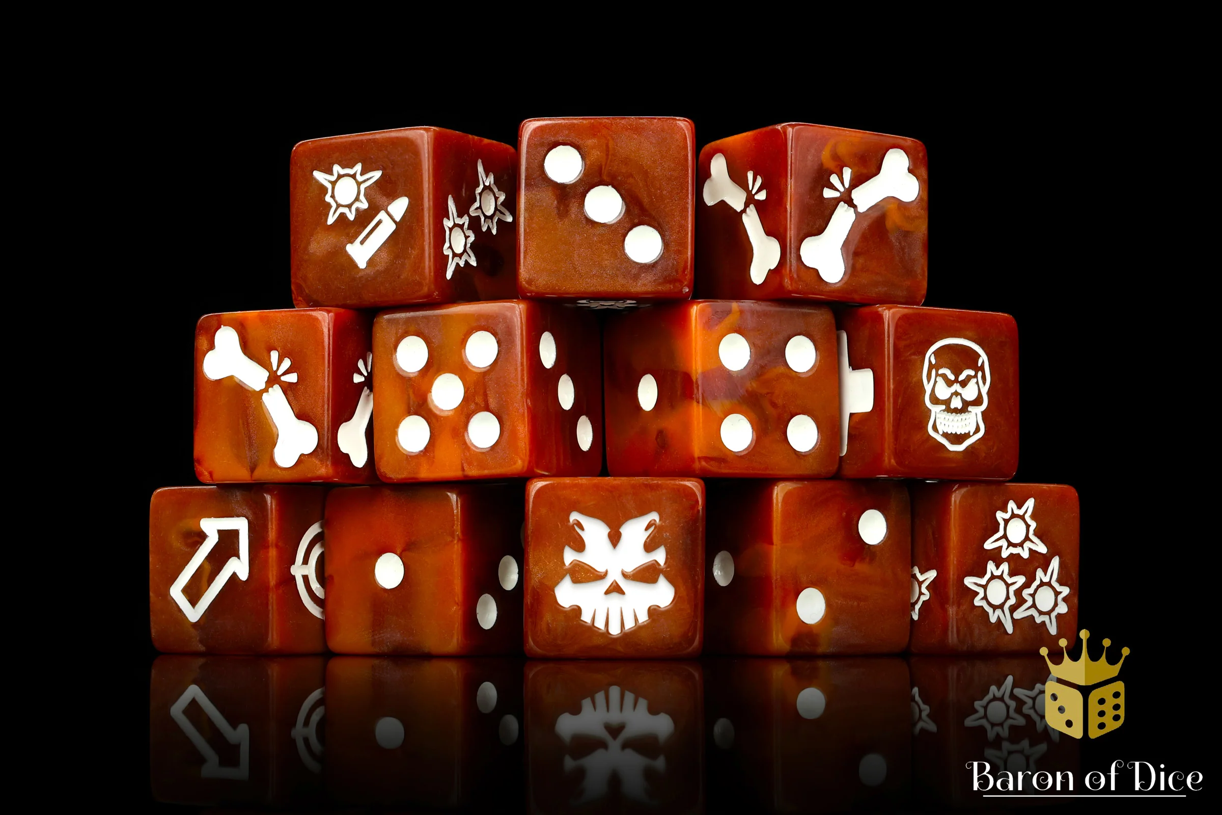 Oxidized Rust Dice - Skirmish Set - Image 3