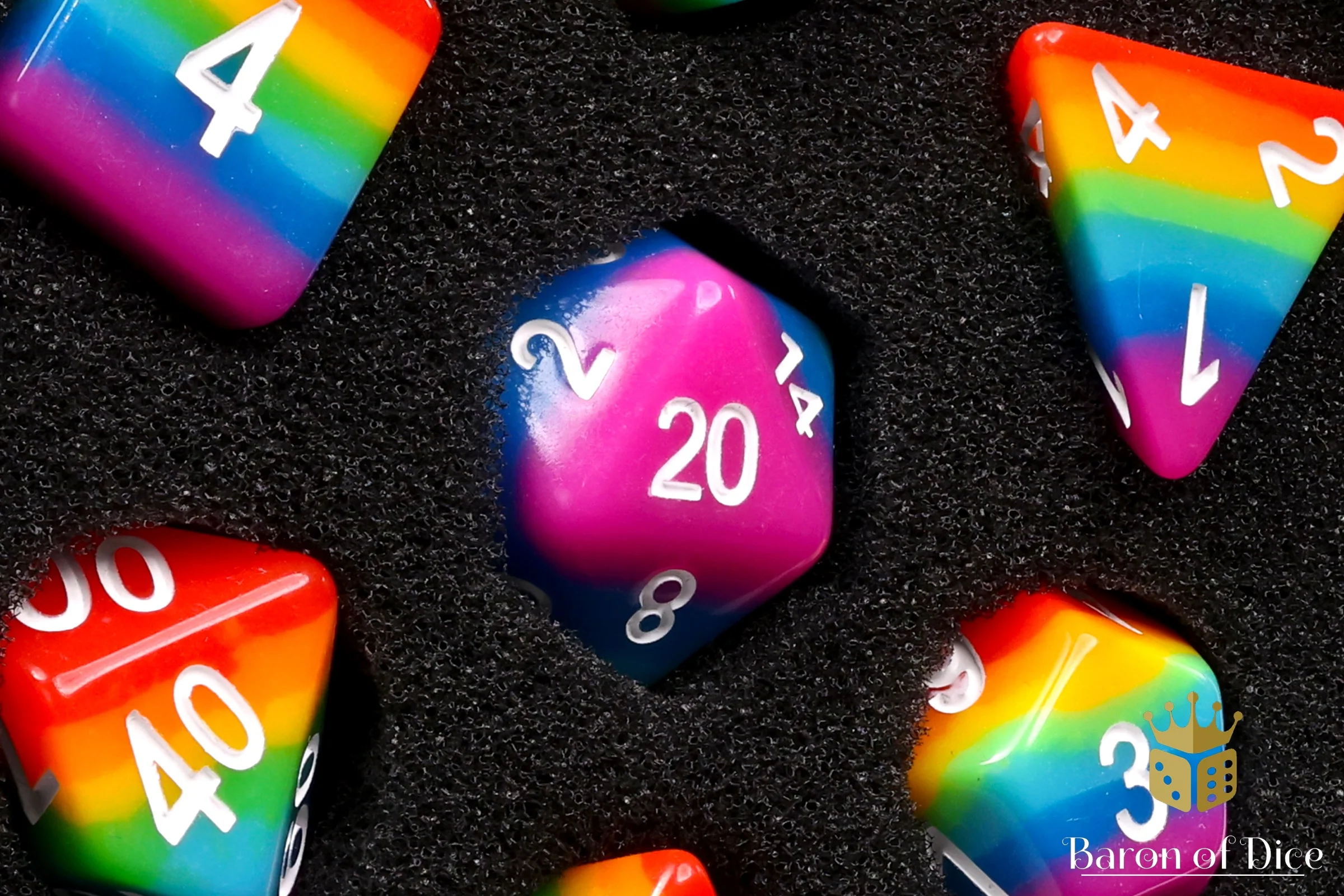 Pastel RPG Dice Set - 7 Pieces - Image 3