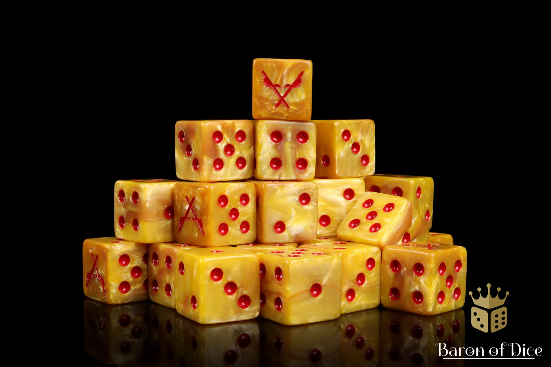 Men of the East Dice - Yellow Crossed Pikes - Image 4