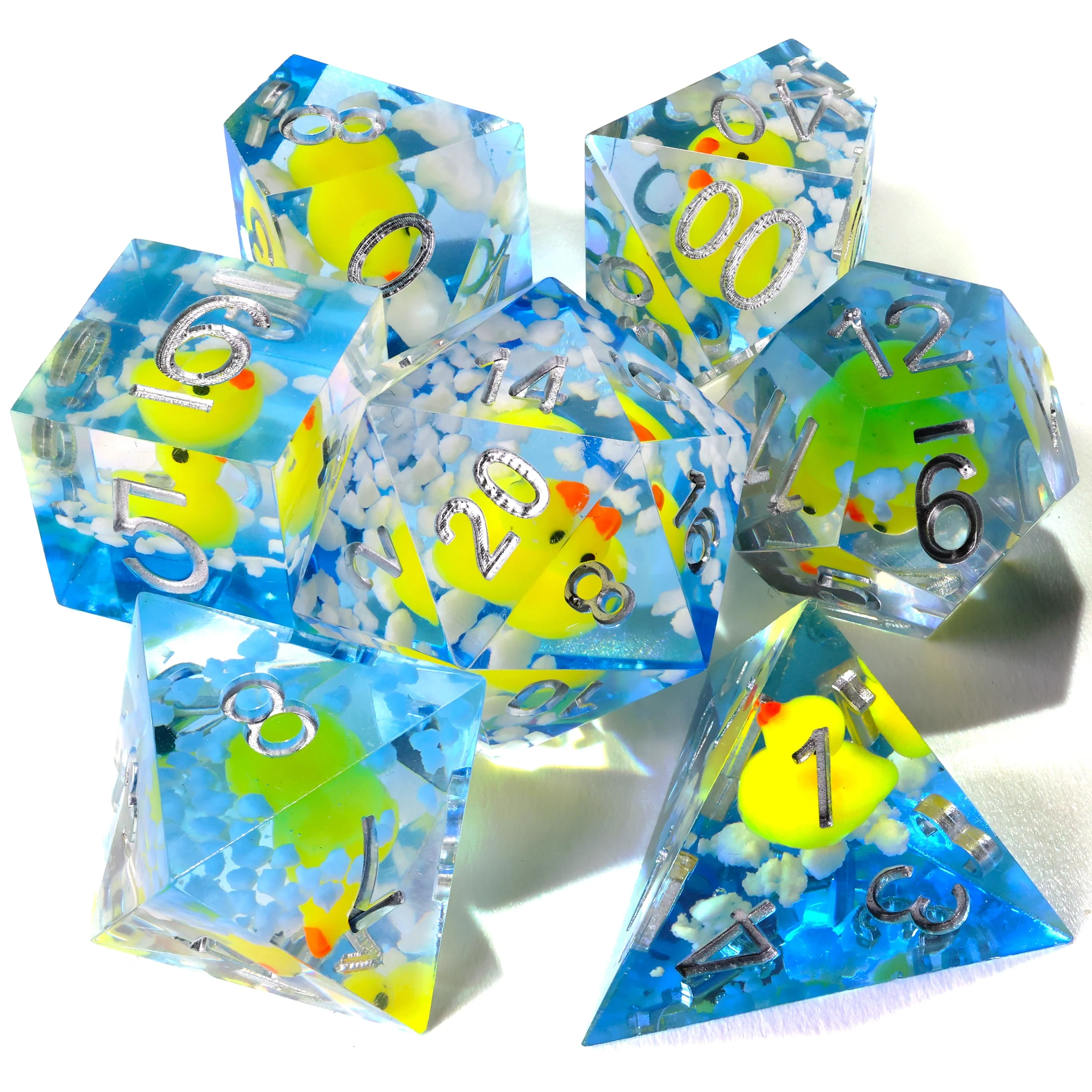 Rubber Duck Sharp Corner RPG Dice Set - 7 Pieces - Image 2