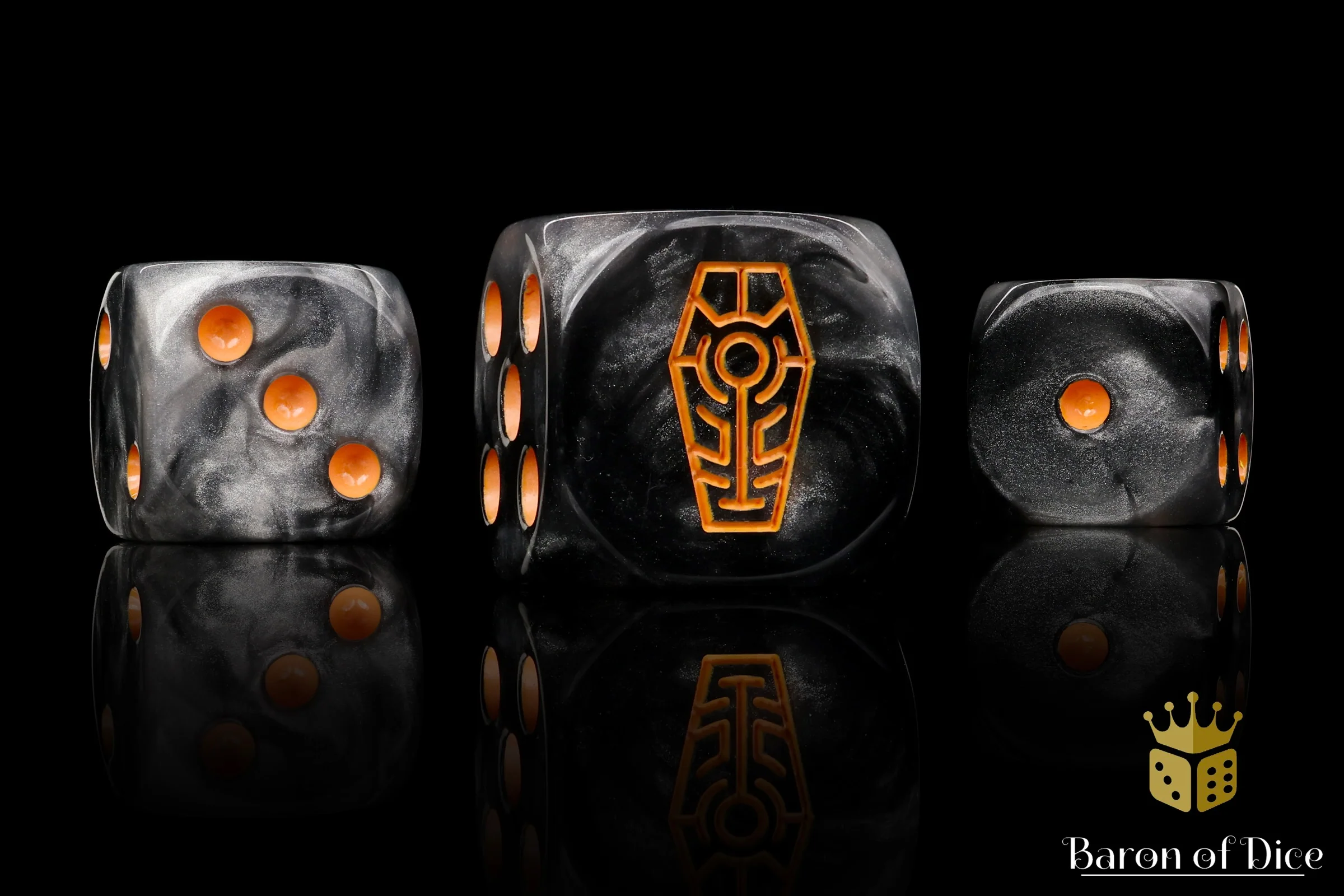 Day of the Dead Dice - Orange Coffin - Image 3