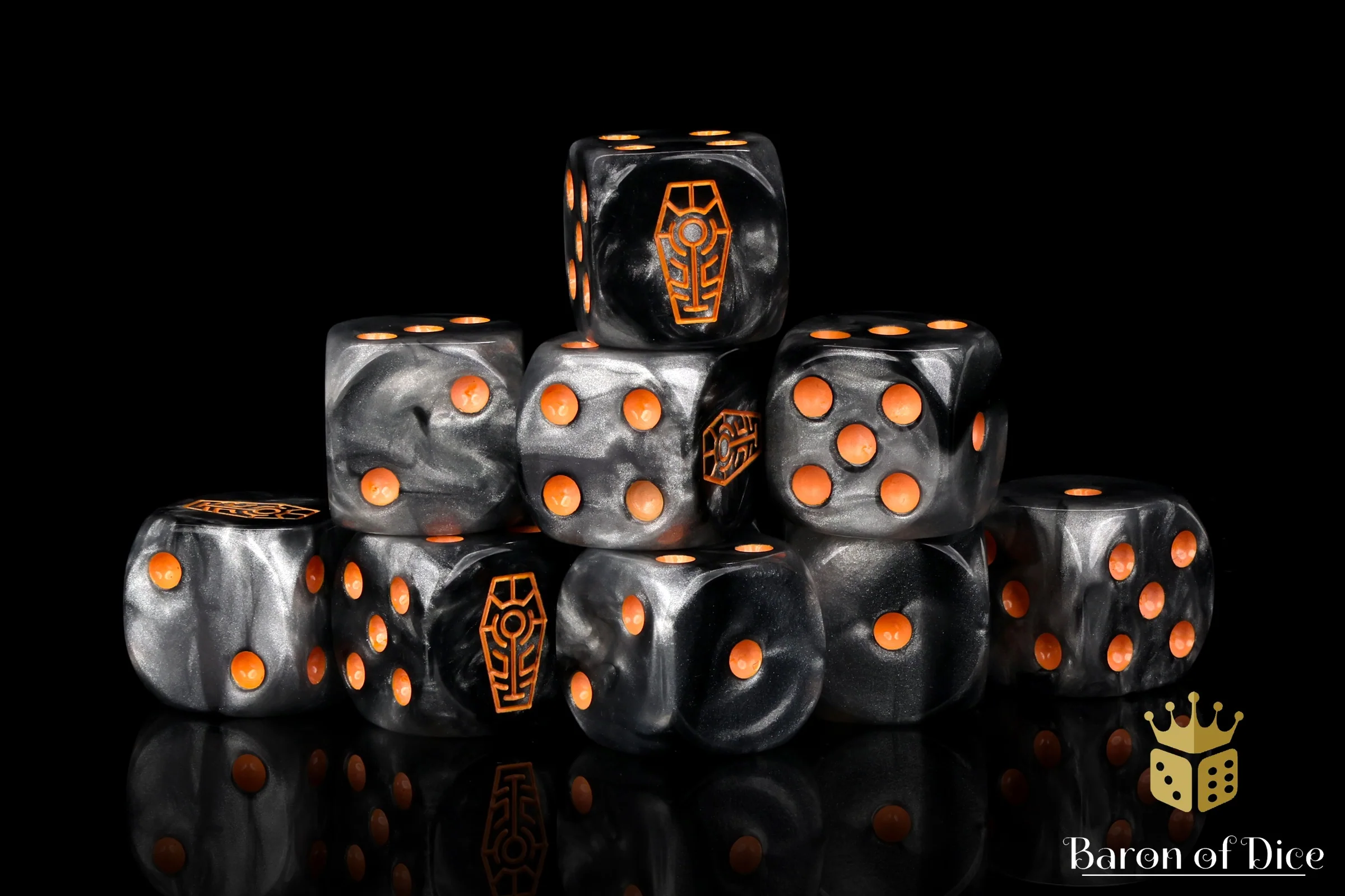 Day of the Dead Dice - Orange Coffin - Image 5