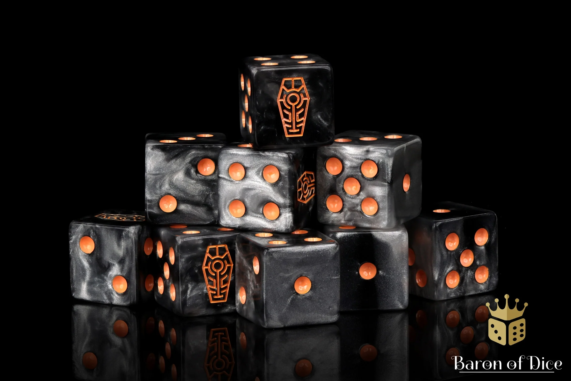 Day of the Dead Dice - Orange Coffin - Image 8