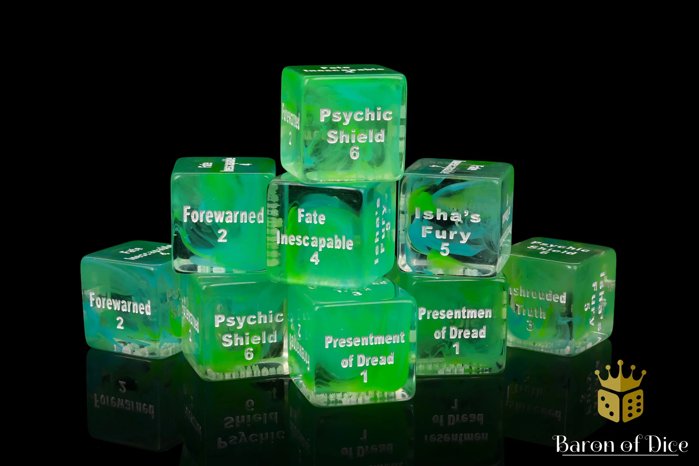 Strands of Fate Dice - 10th Edition - Green - Image 3