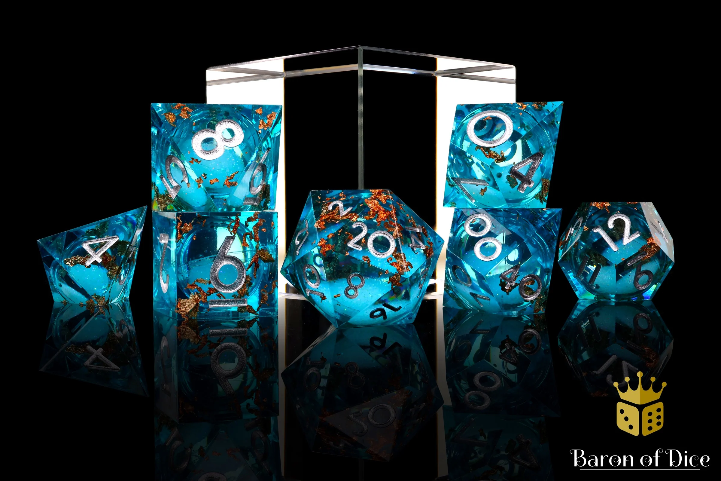 Sunken Treasure Liquid Core RPG Dice Set - 7 Pieces - Image 3