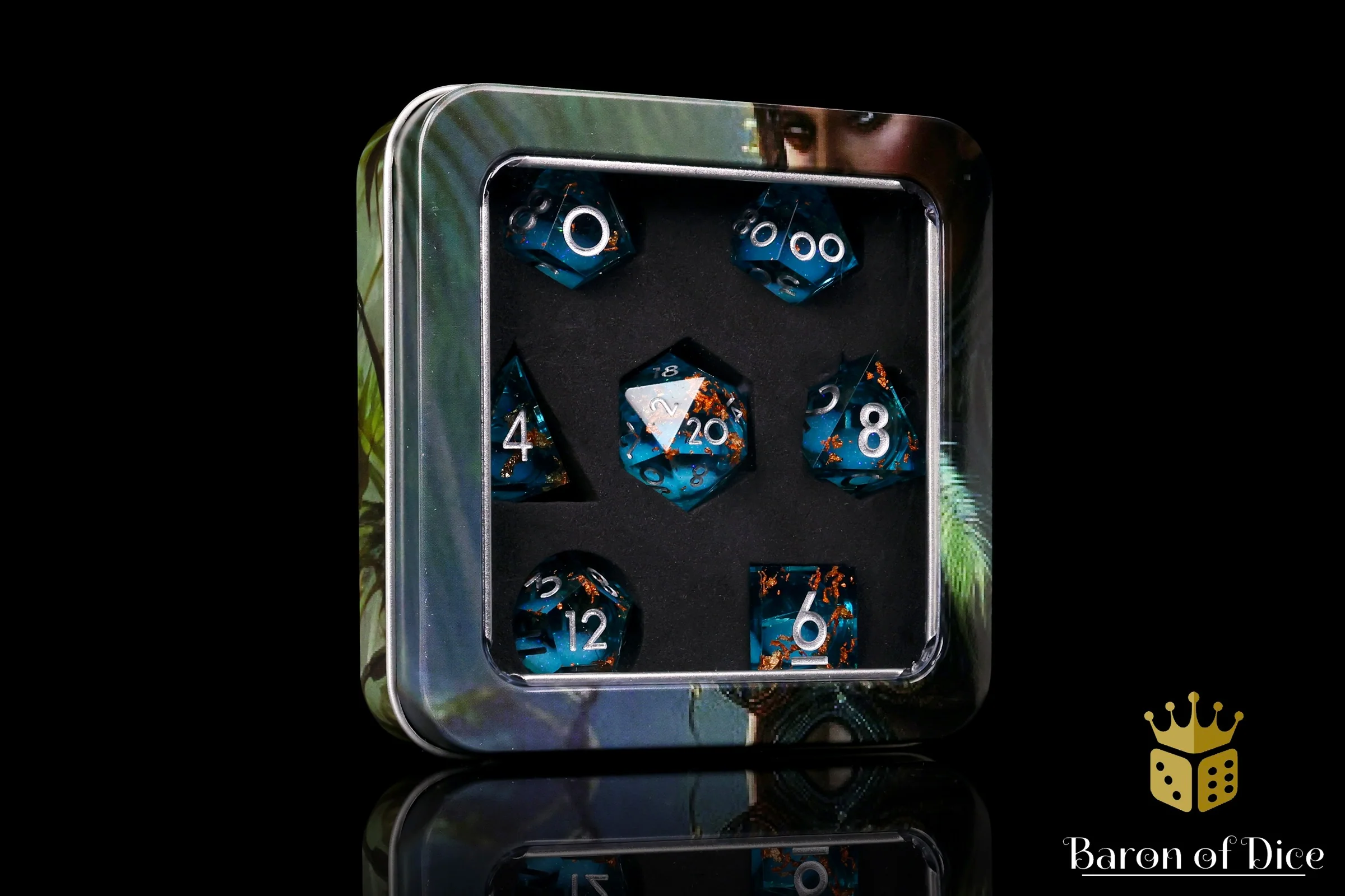 Sunken Treasure Liquid Core RPG Dice Set - 7 Pieces - Image 4