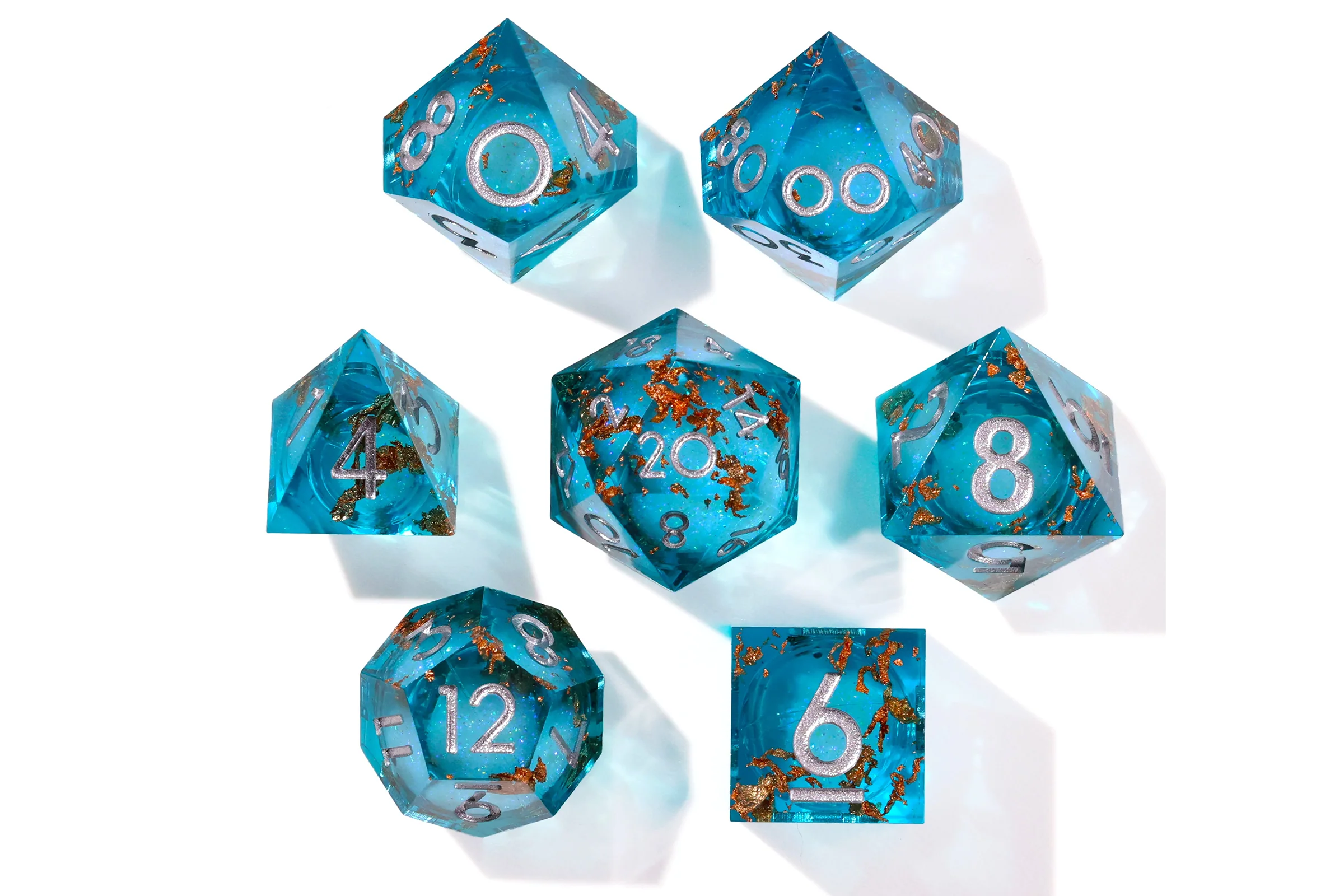 Sunken Treasure Liquid Core RPG Dice Set - 7 Pieces - Image 5