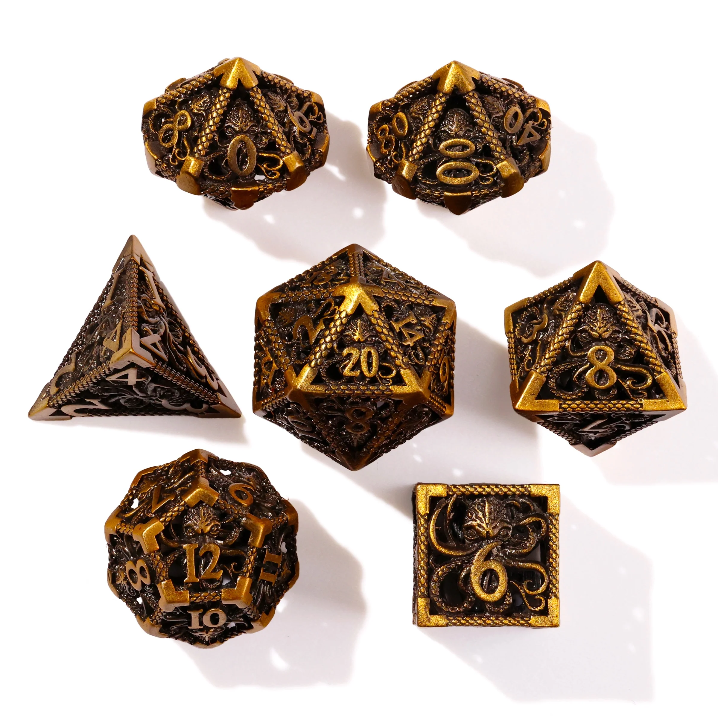 Sunken Treasure Metal RPG Dice Set - 7 Pieces - Image 2