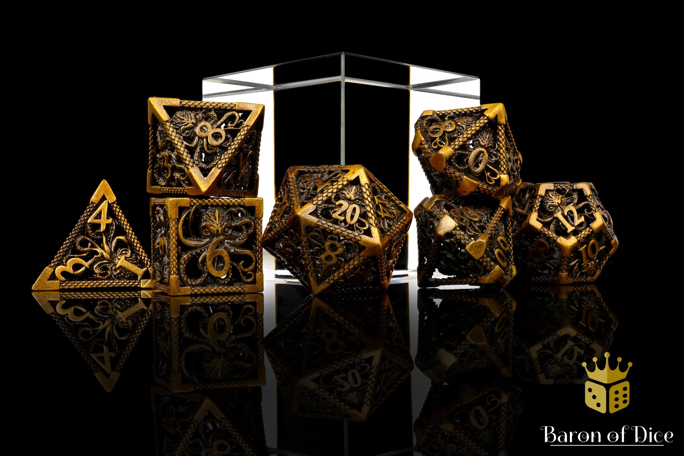 Sunken Treasure Metal RPG Dice Set - 7 Pieces - Image 3