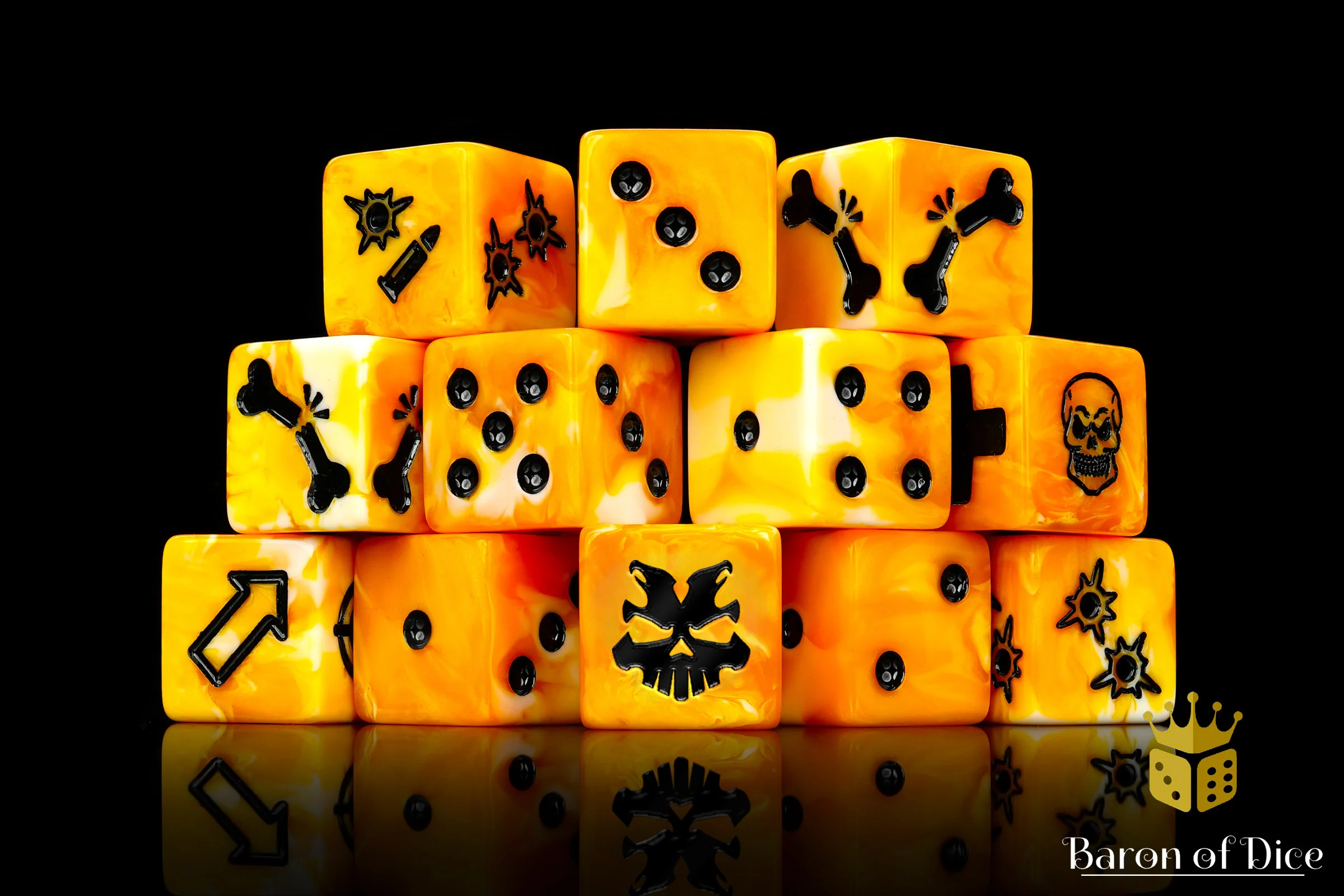 Tiger Stripe Dice - Skirmish Set - Image 3