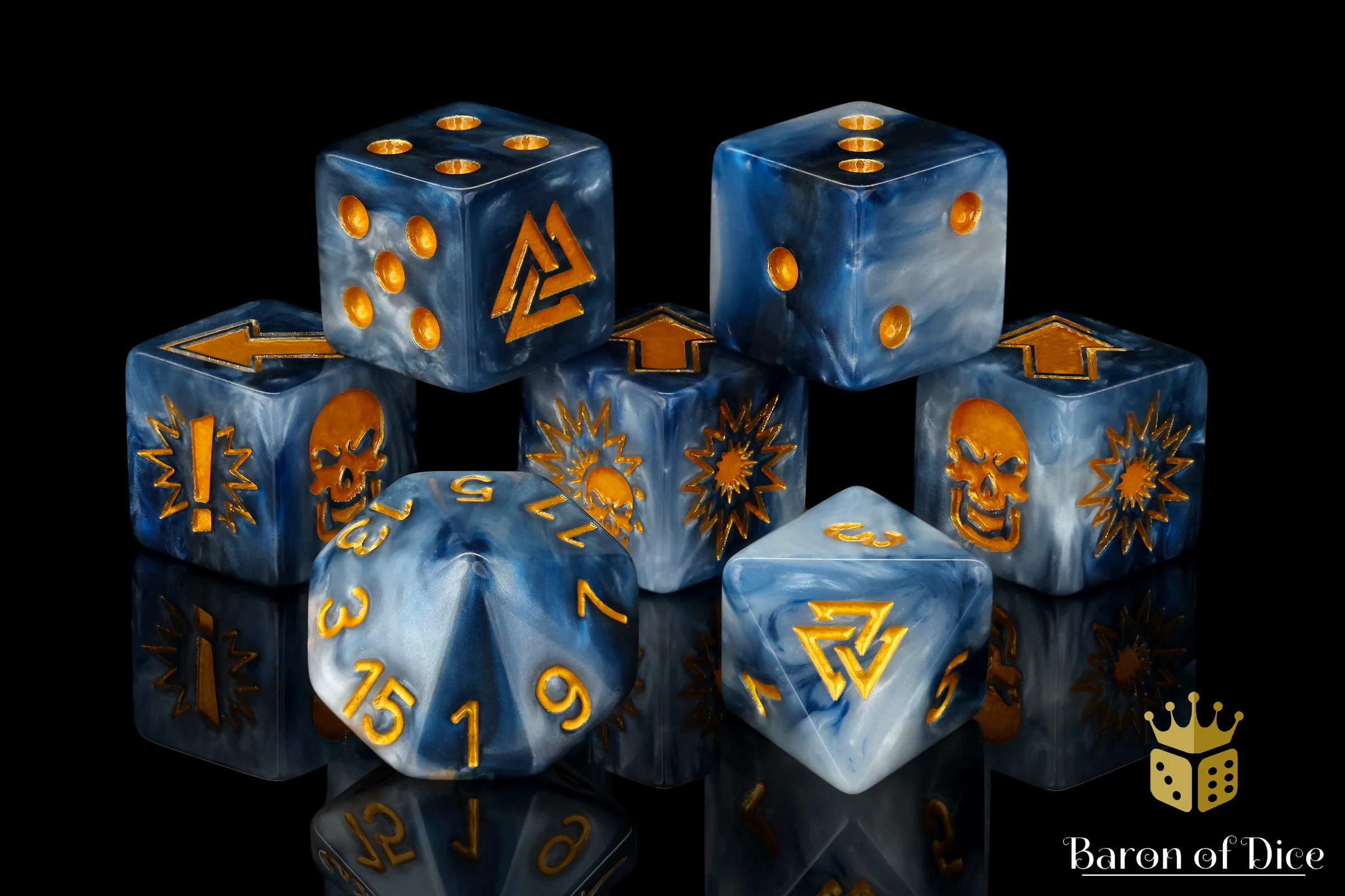 Titanium - Bloody Football Dice (Set of 7) - Image 10