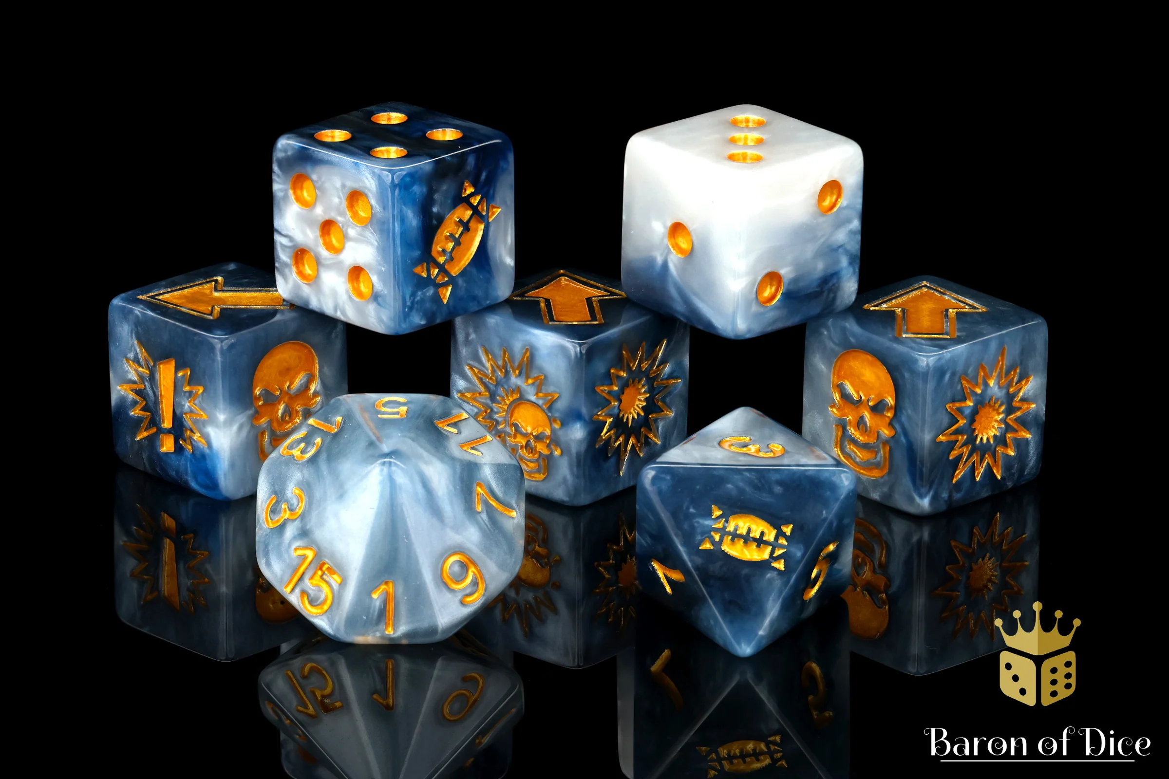 Titanium - Bloody Football Dice (Set of 7) - Image 12