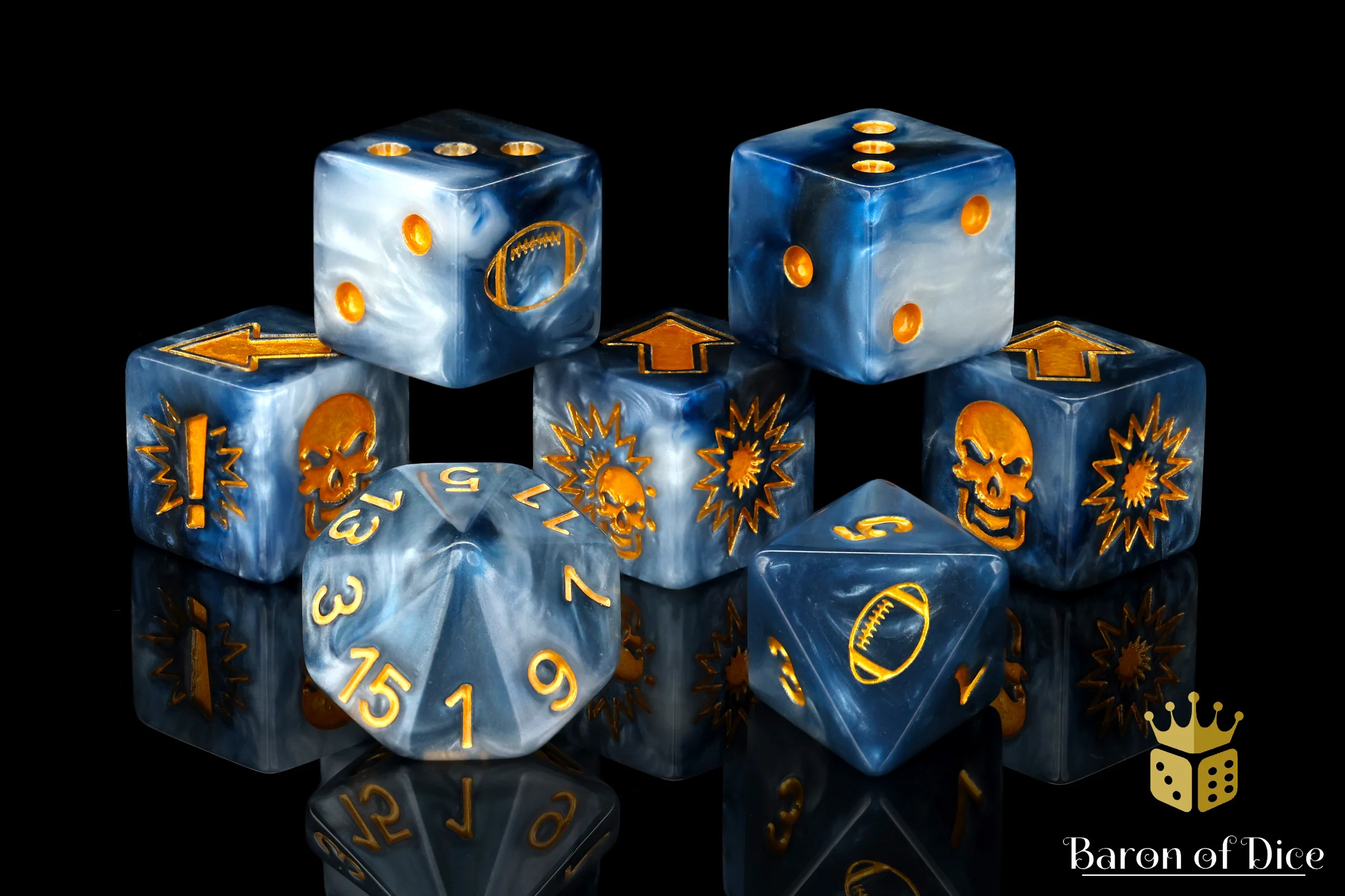 Titanium - Bloody Football Dice (Set of 7) - Image 2