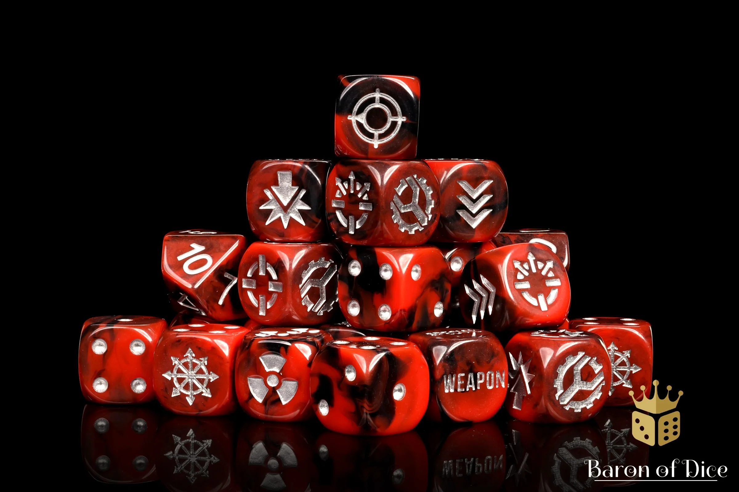 Chaos Red - Titan Dice Set of 21