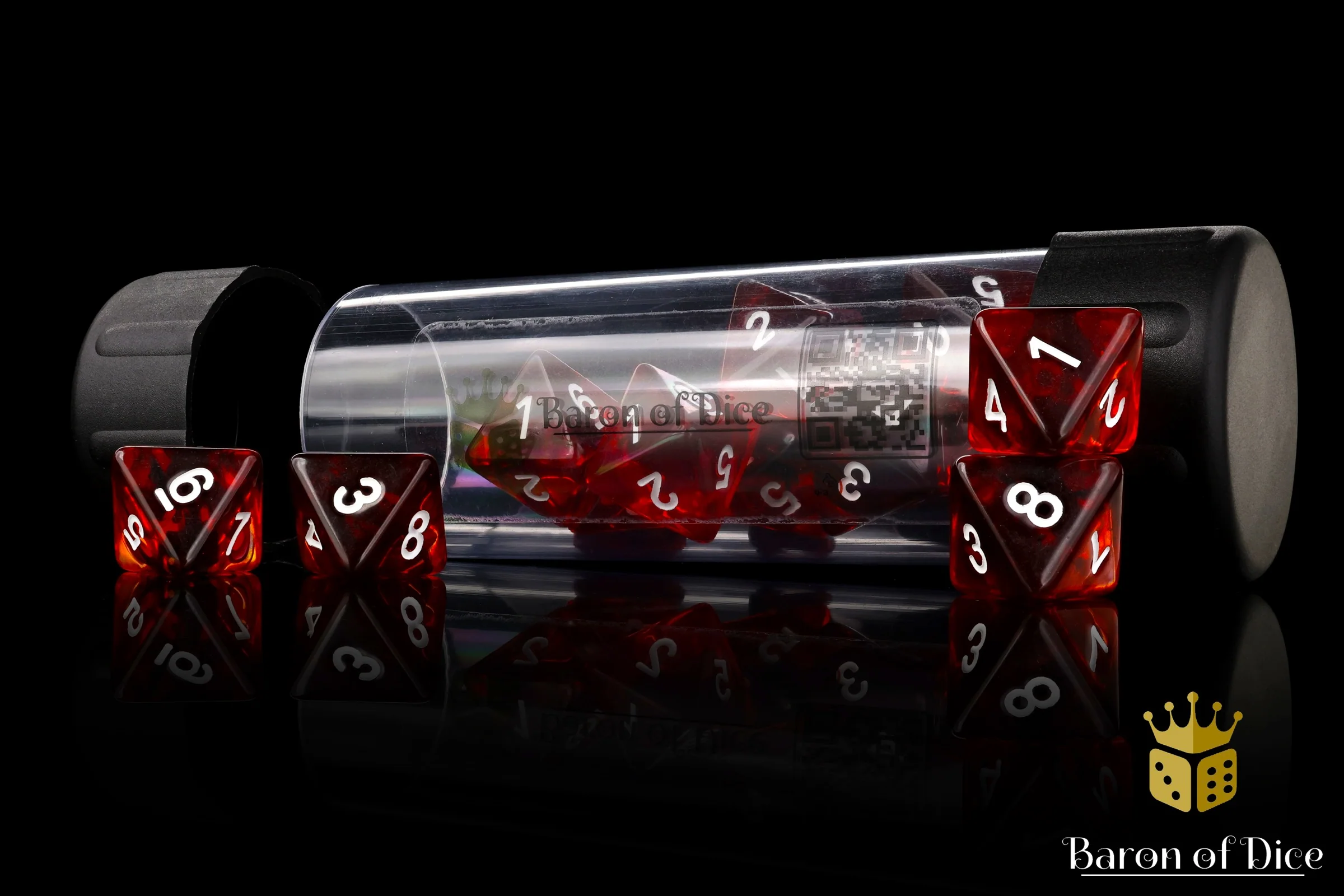 Translucent Blood D8 Dice - Image 2