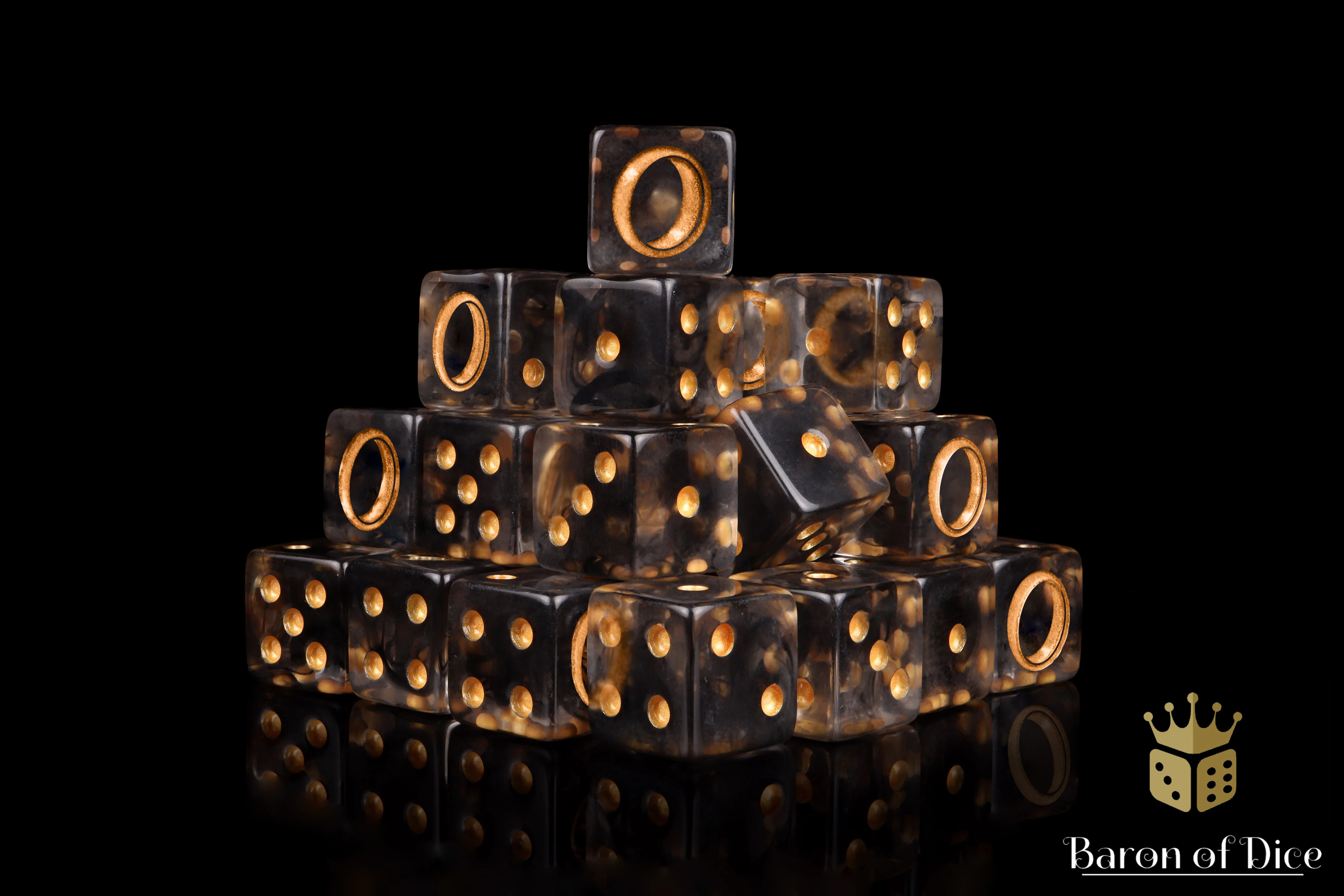 Translucent Gold Ring Dice - Image 3