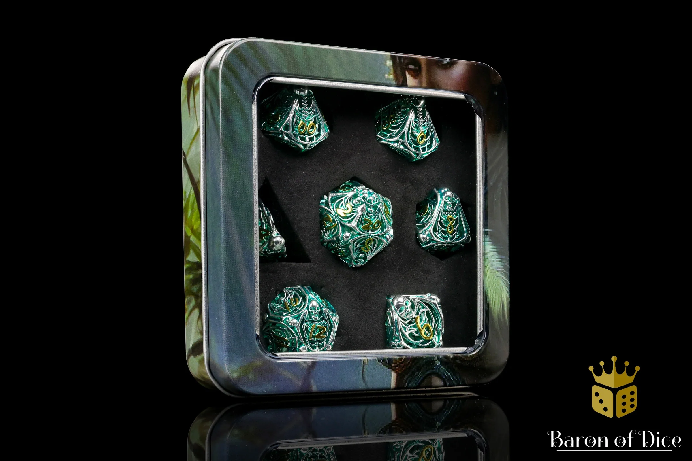 Undead Legion Metal RPG Dice Set - 7 Pieces - Image 4
