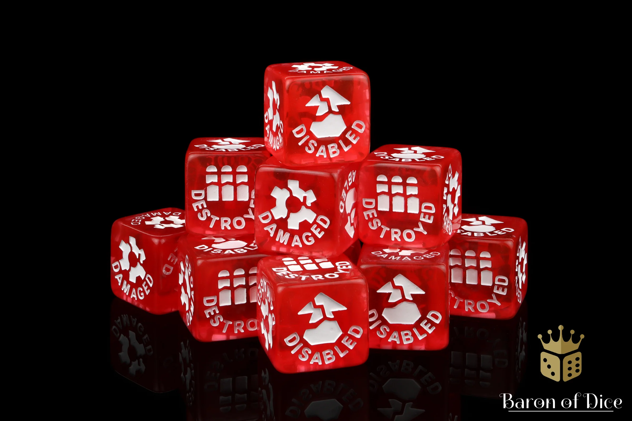 Red Vehicle Damage Dice - Legion Compatible - Image 5