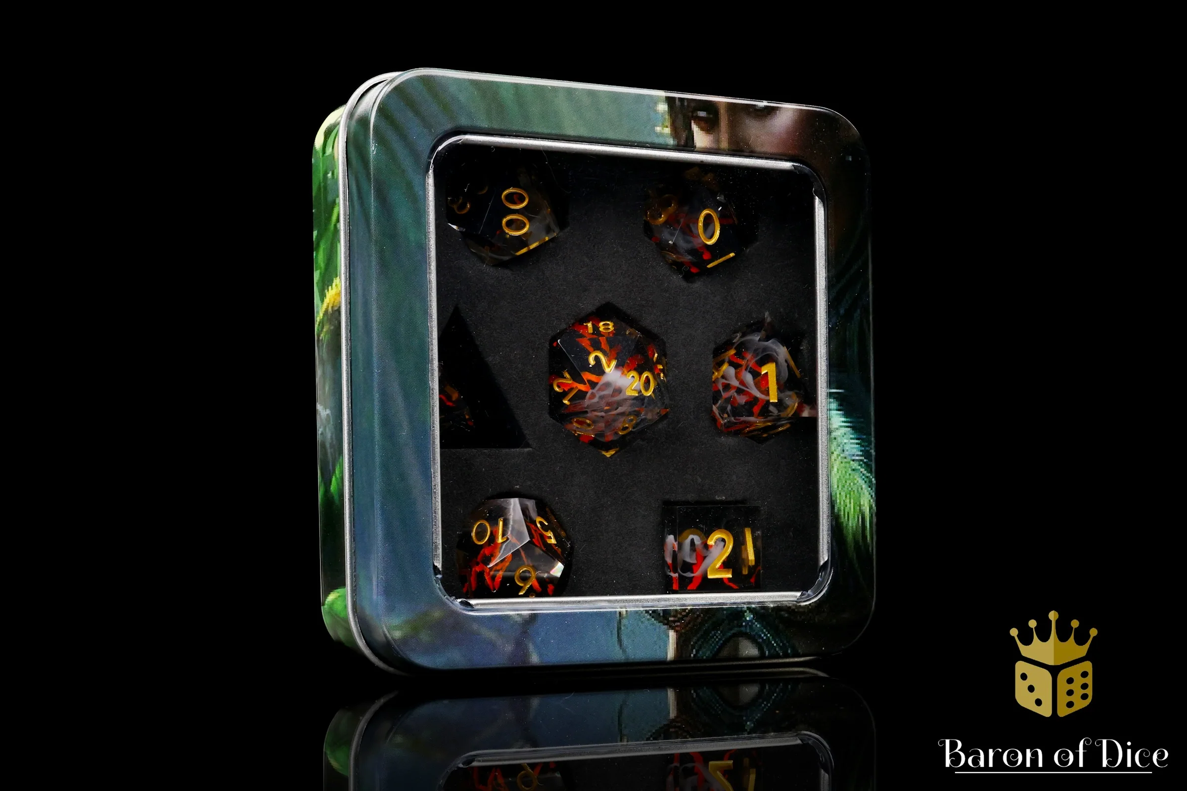 Volcano Sharp Edge RPG Dice Set - 7 Pieces - Image 4
