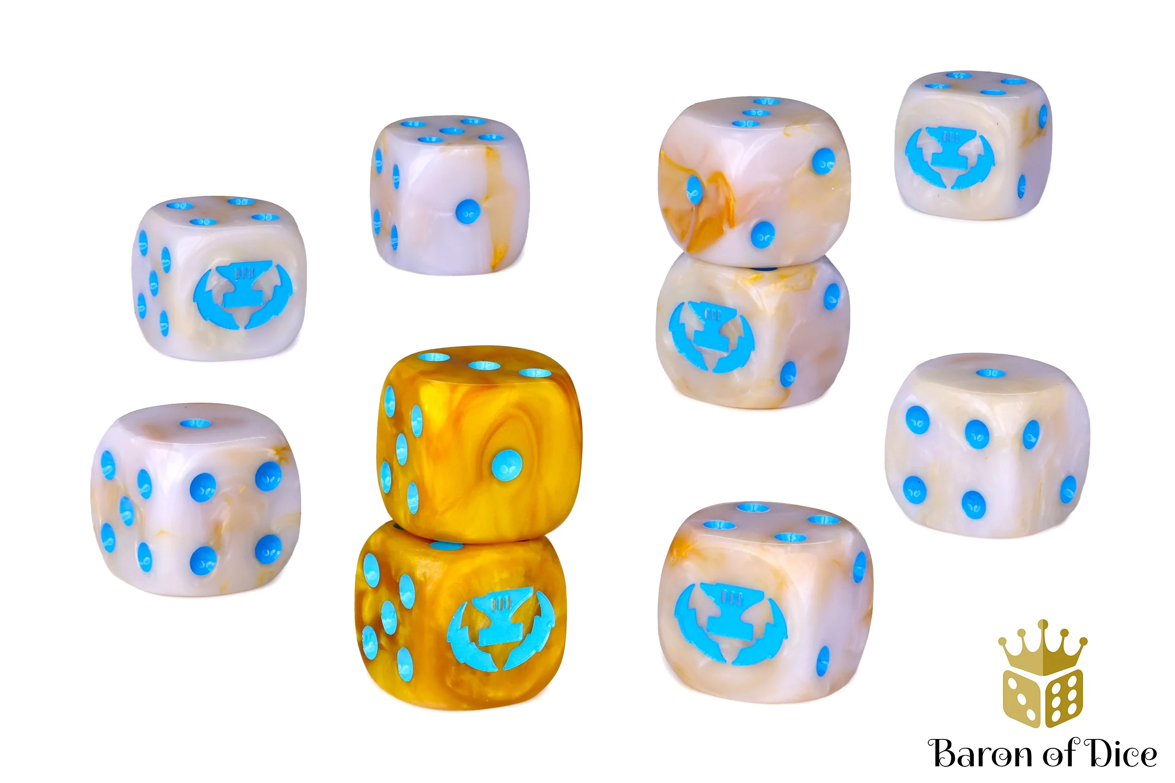 Warmachine: Cygnar Storm Forge Official Dice Set - Image 3