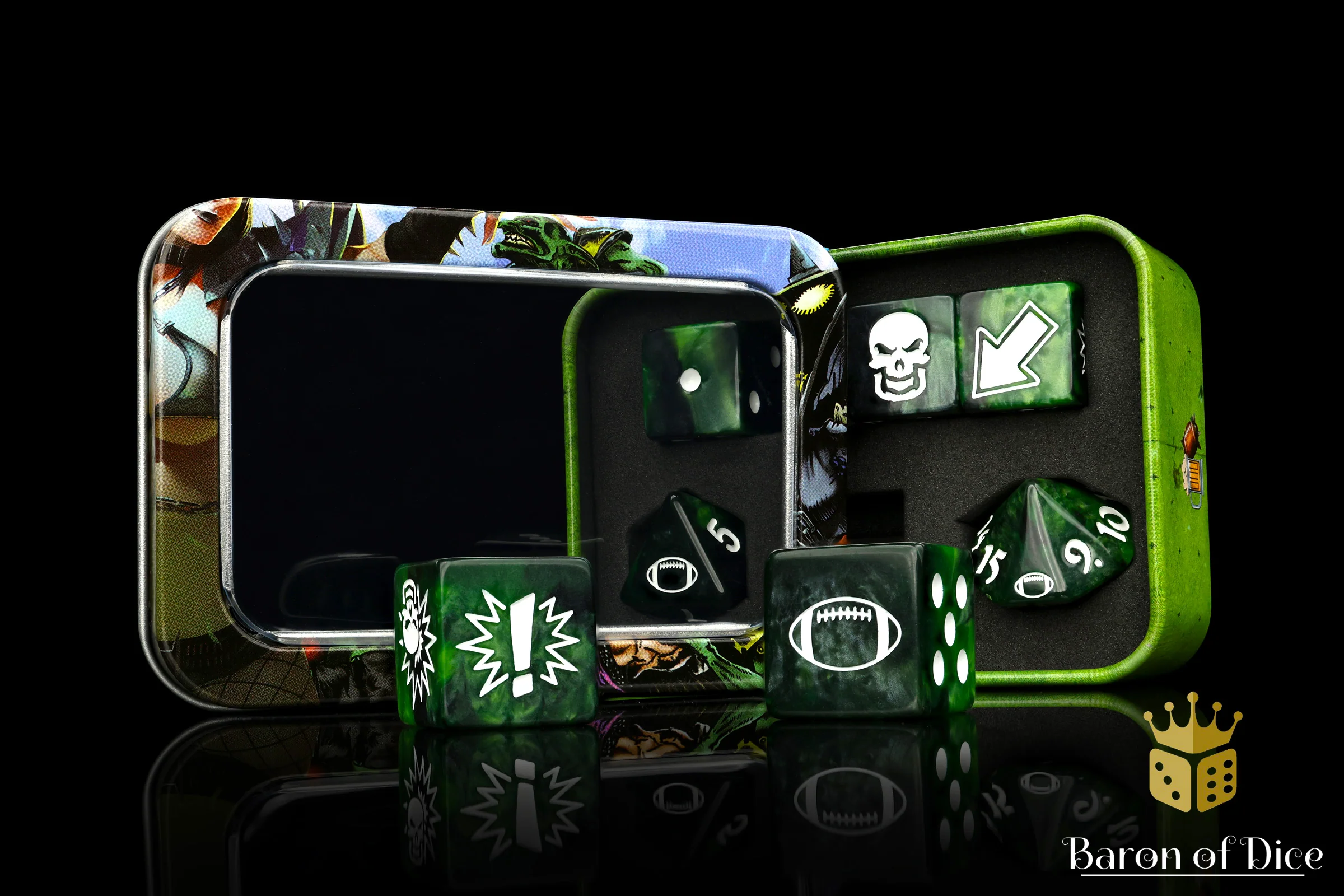 Warp Green - Bloody Football Dice (Set of 7) - Image 5