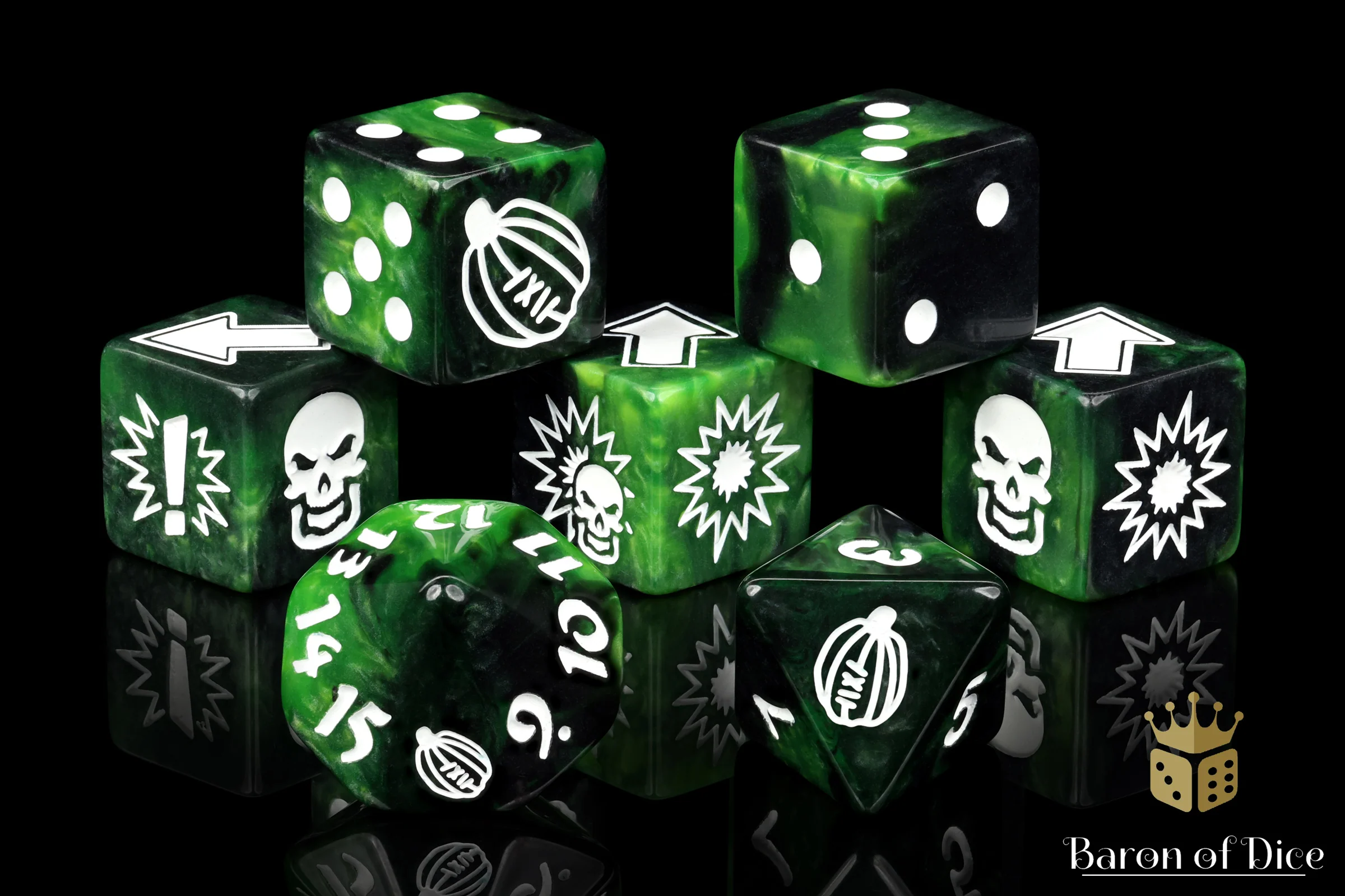Warp Green - Bloody Football Dice (Set of 7) - Image 9
