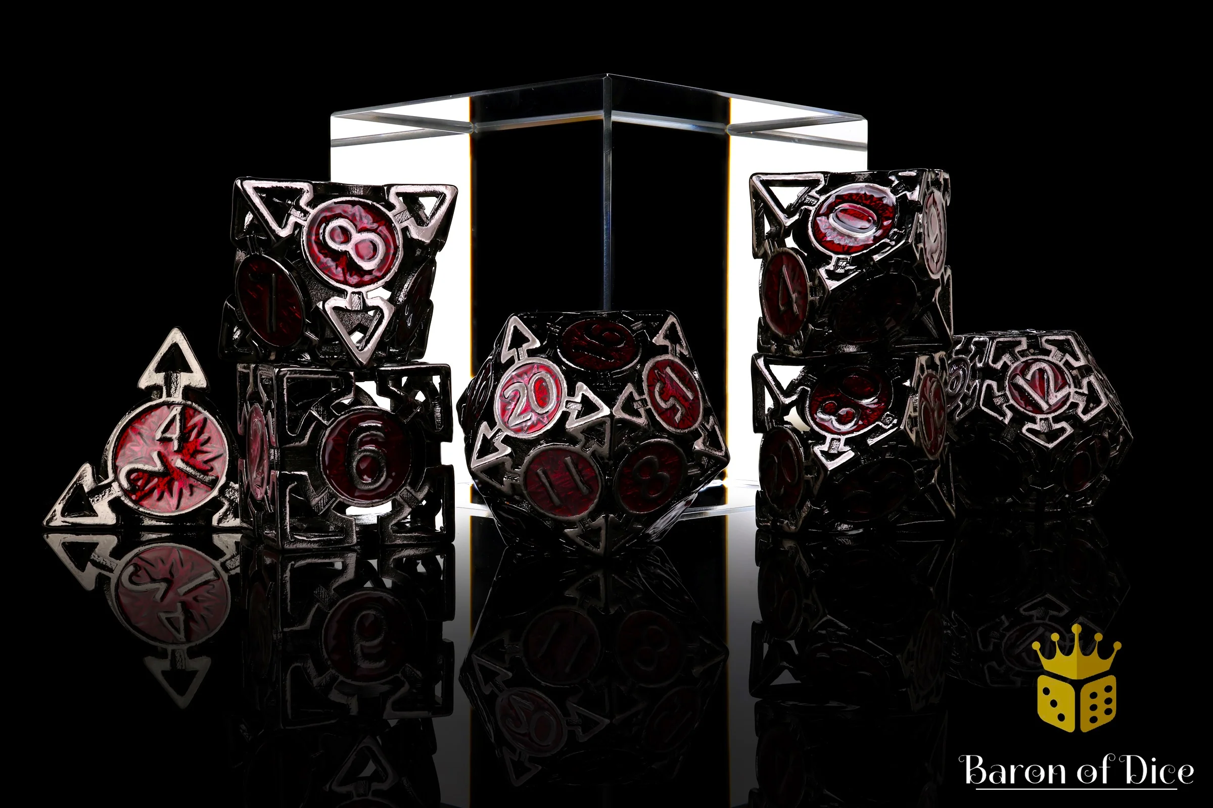 Which Way is Up? Metal RPG Dice Set - 7 Pieces - Image 3