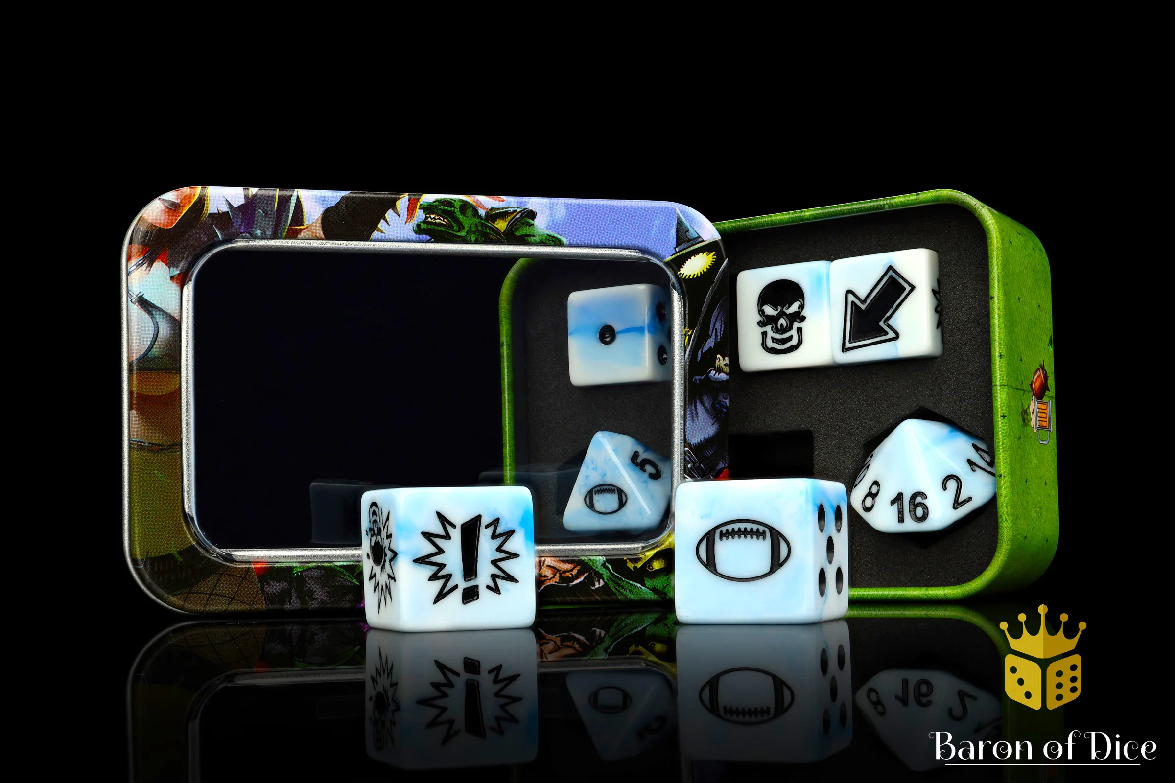 White Ice - Bloody Football Dice (Set of 7) - Image 3