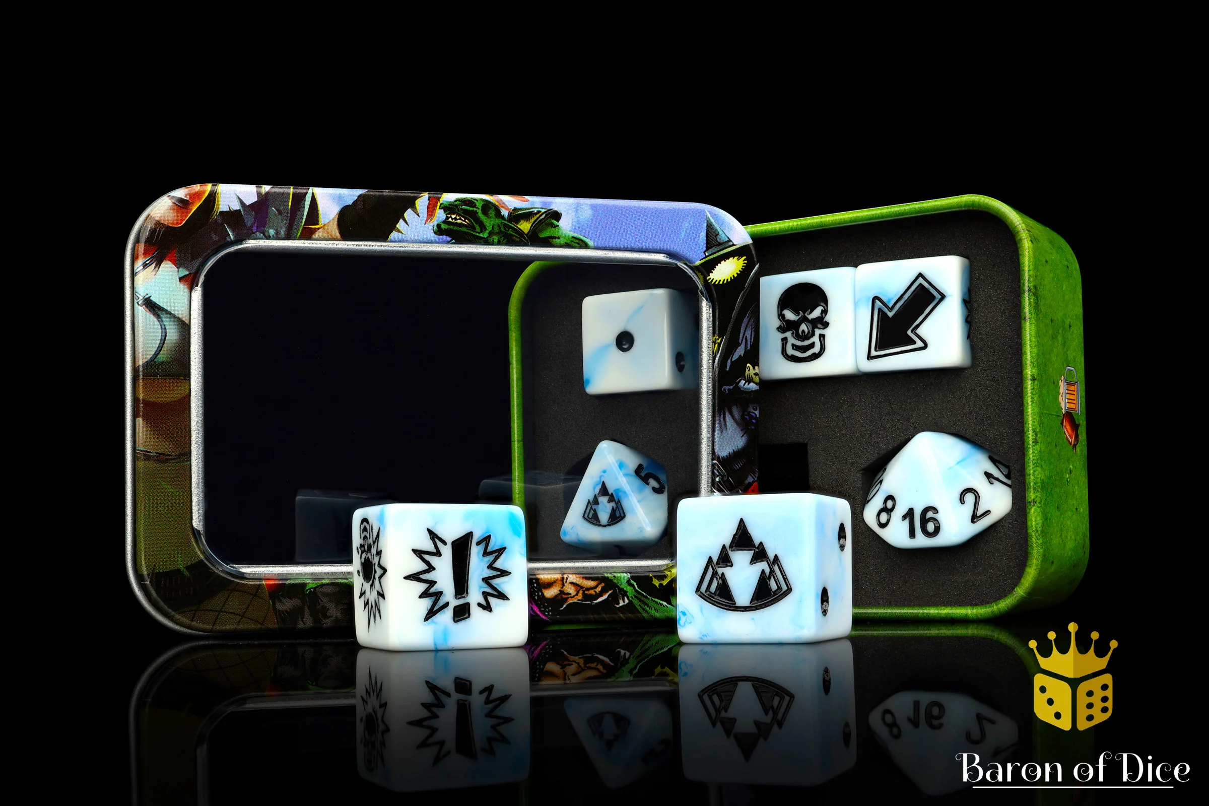 White Ice - Bloody Football Dice (Set of 7) - Image 5