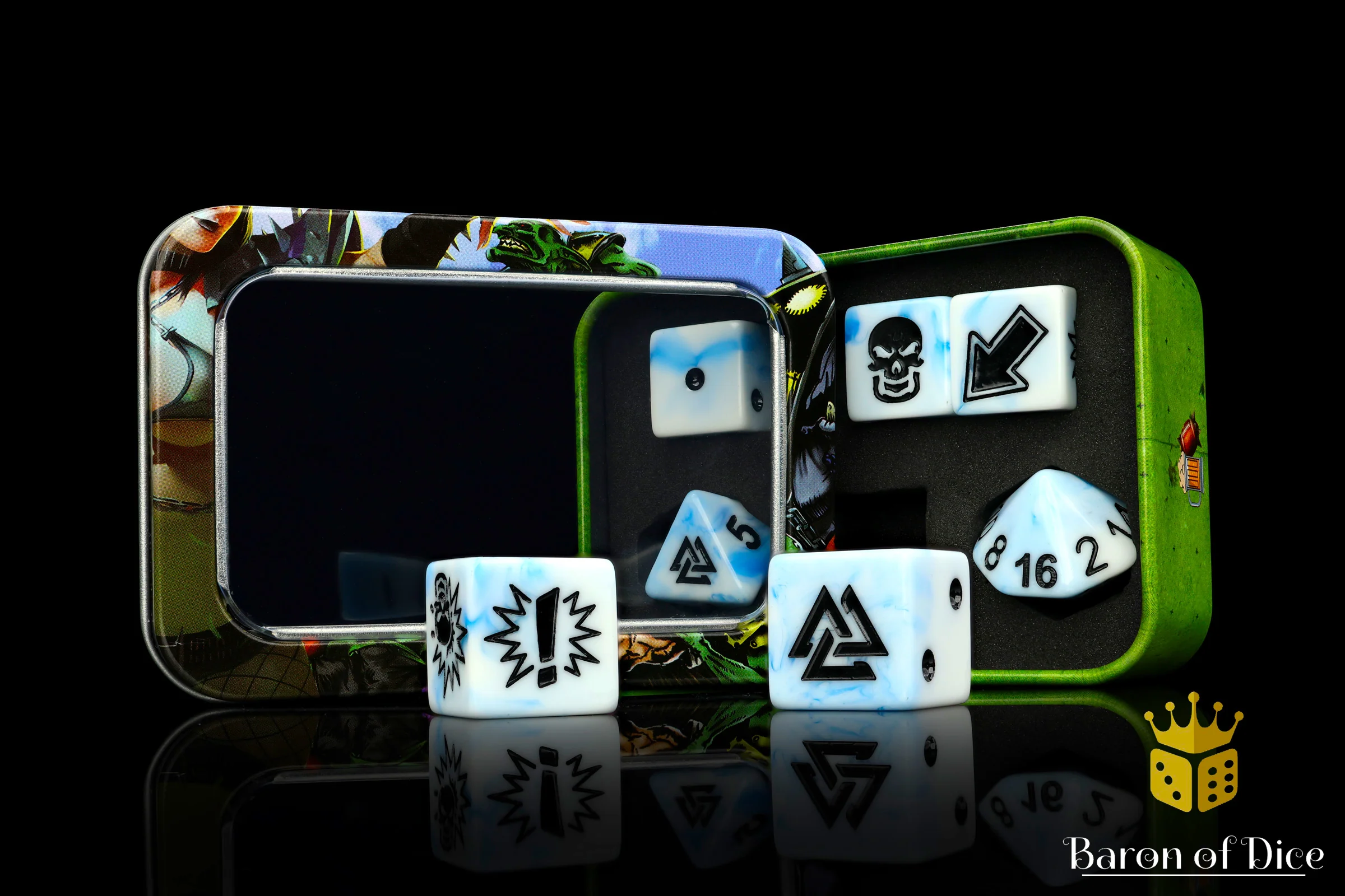 White Ice - Bloody Football Dice (Set of 7) - Image 7