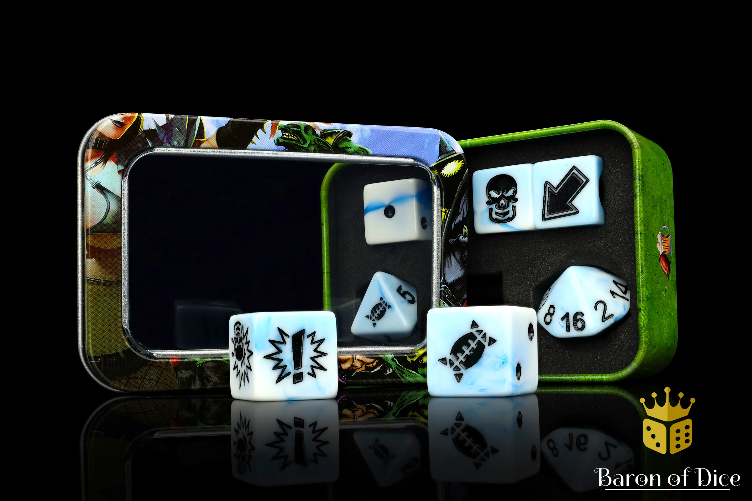 White Ice - Bloody Football Dice (Set of 7) - Image 9
