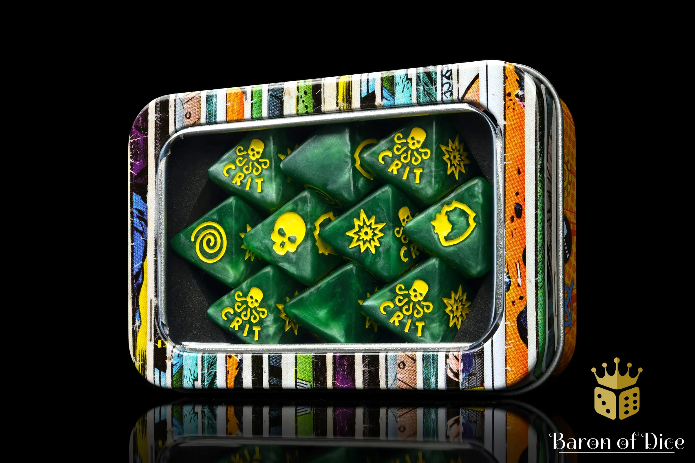 World Domination Green D8 Dice Set - Image 2