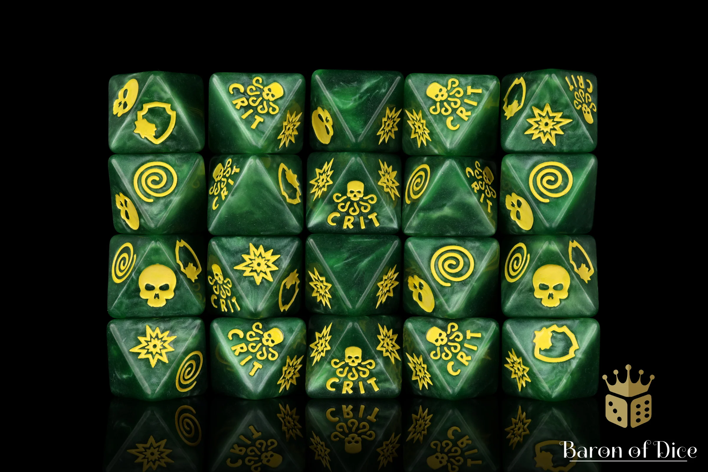 World Domination Green D8 Dice Set - Image 6