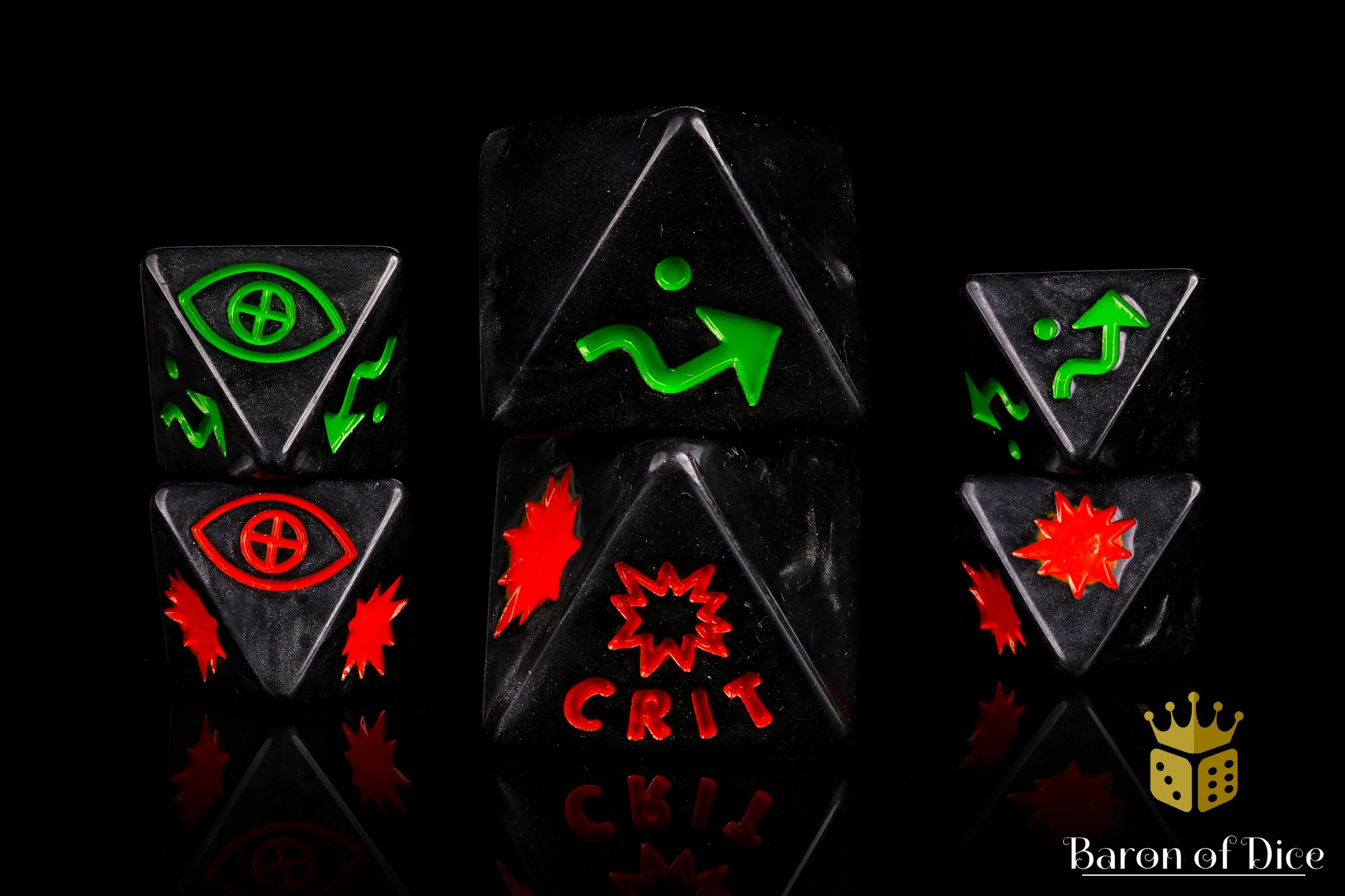 X-Wing Compatible Black Dice Set - Image 3
